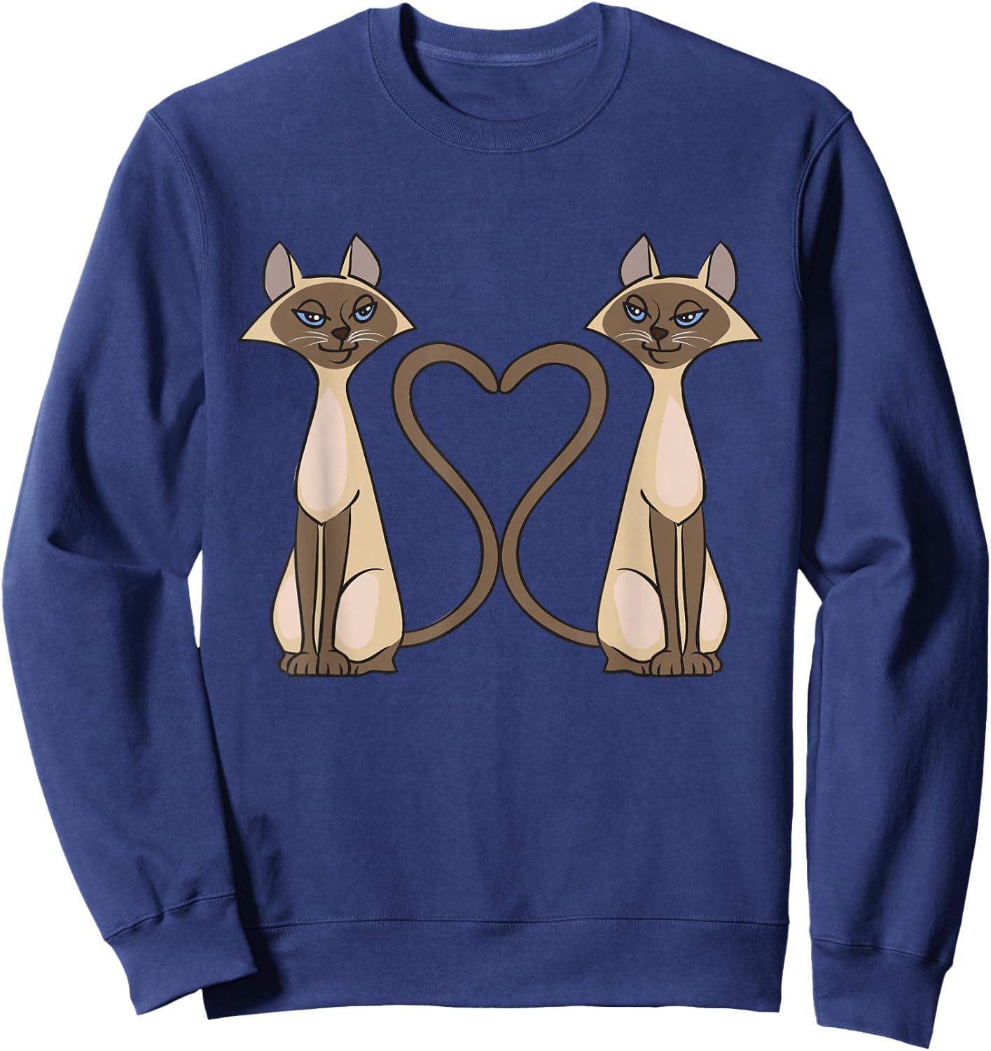 Siamese Cat Two Cute Siamese Cats Sweatshirt - Sweatshirt | Navy