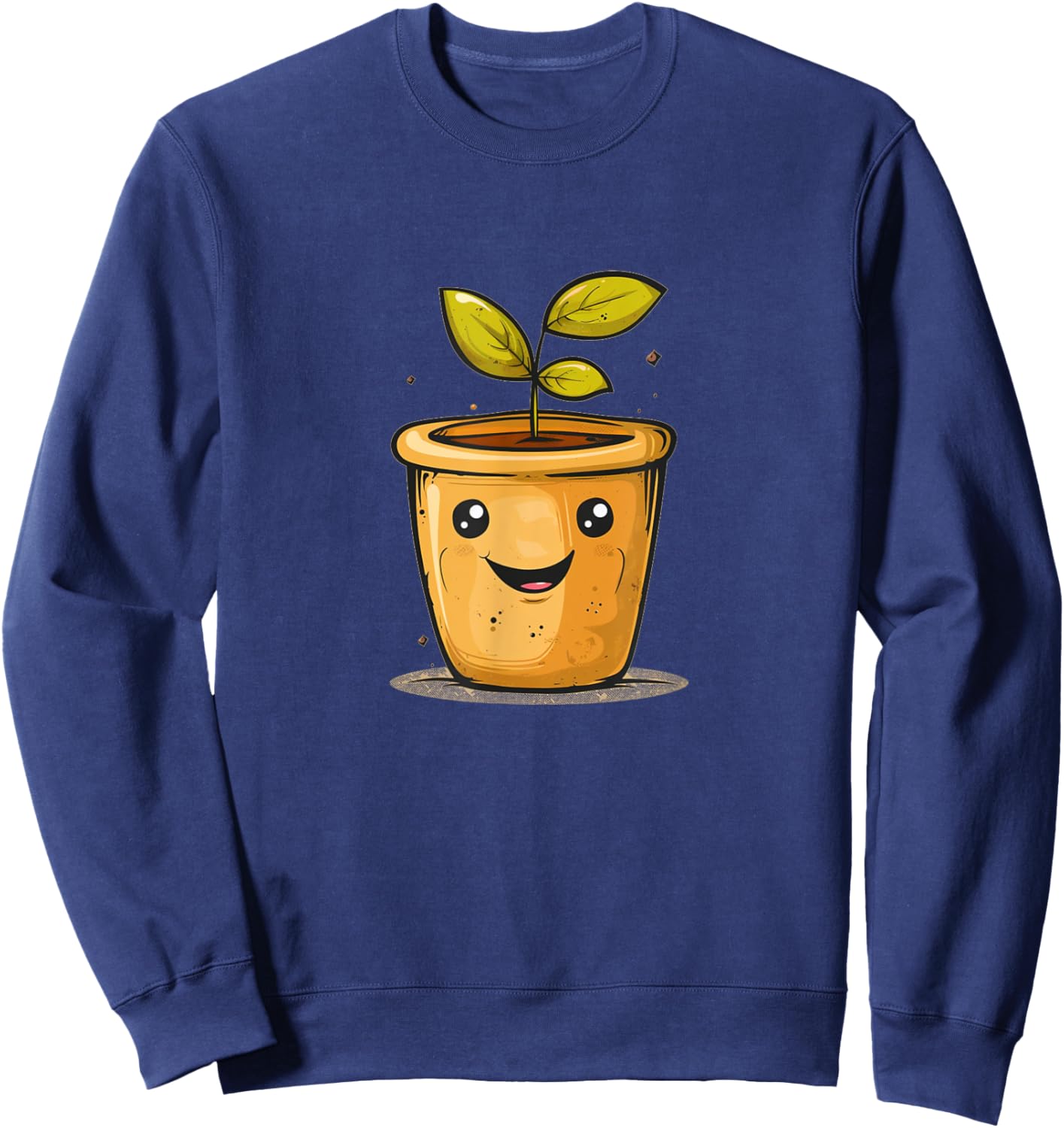 Nice Flower Pot Face Sweatshirt - Sweatshirt | Navy