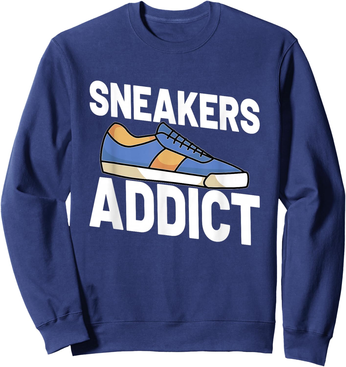 Sneaker Shoe Shoes Streetwear Basketball Fashion Sweatshirt - Sweatshirt | Navy