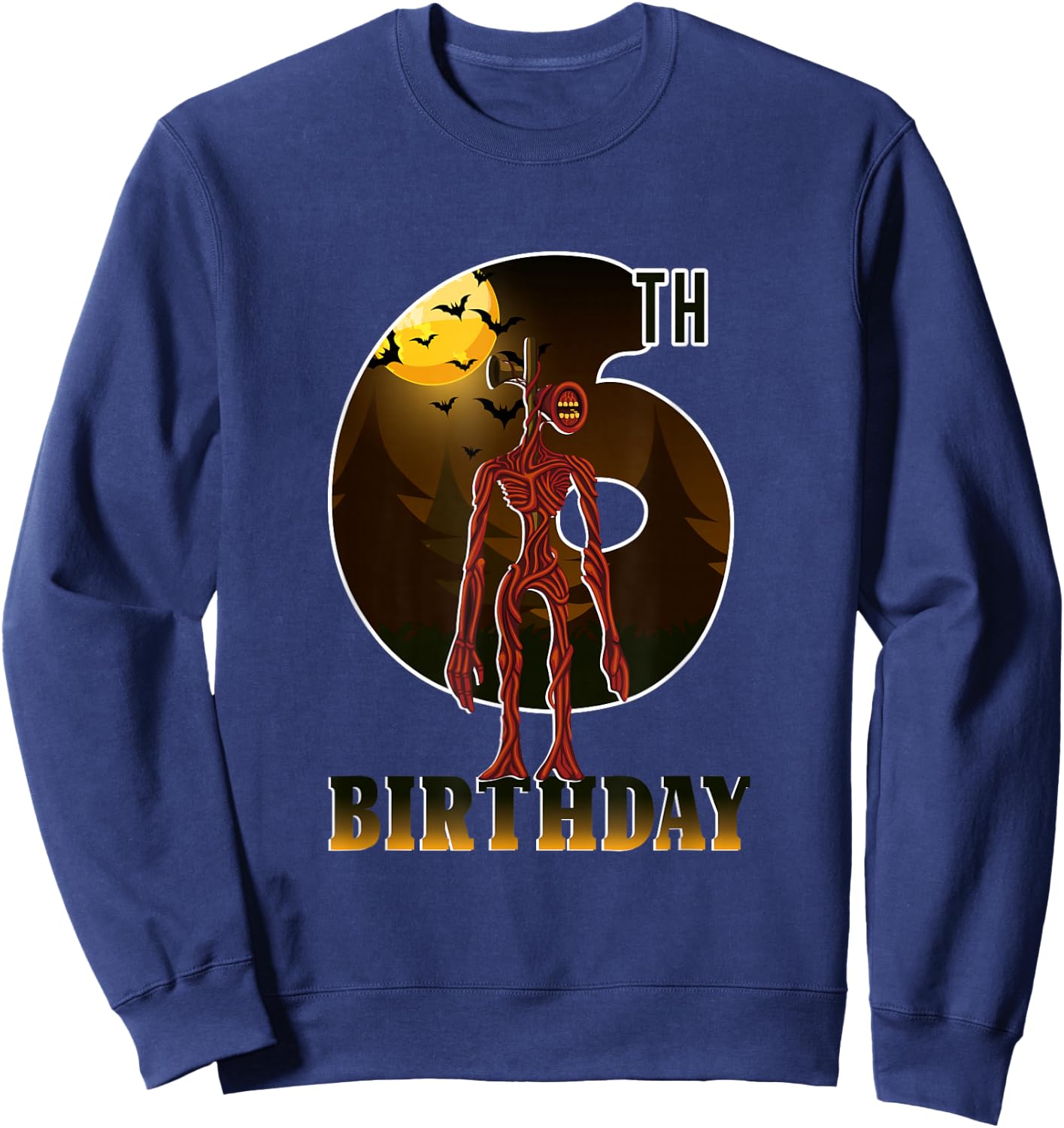 Happy Birthday Boy and Siren Heand Sweatshirt - Sweatshirt | Navy