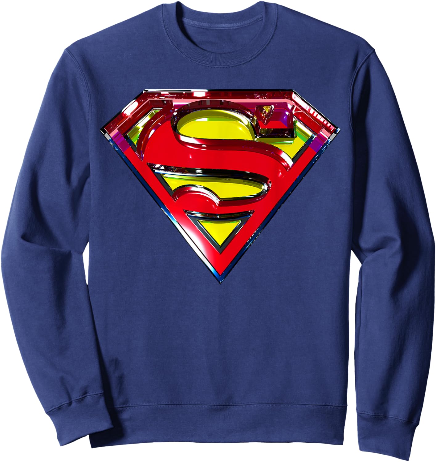 DC Superman Logo Glass Sweatshirt - Sweatshirt | Navy