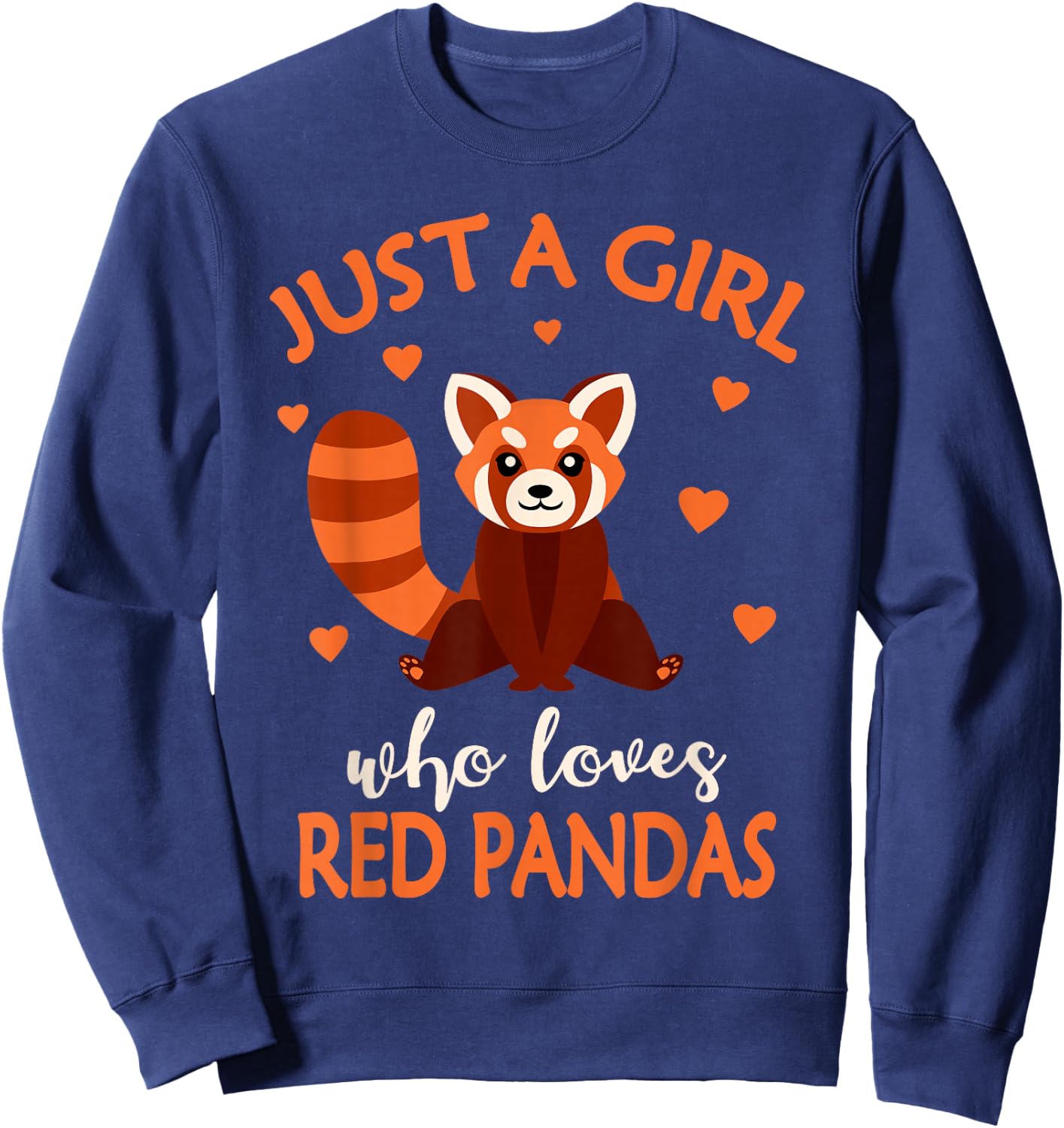 Just A Girl Who Loves Red Pandas Red Panda Girls Kids Sweatshirt - Sweatshirt | Navy