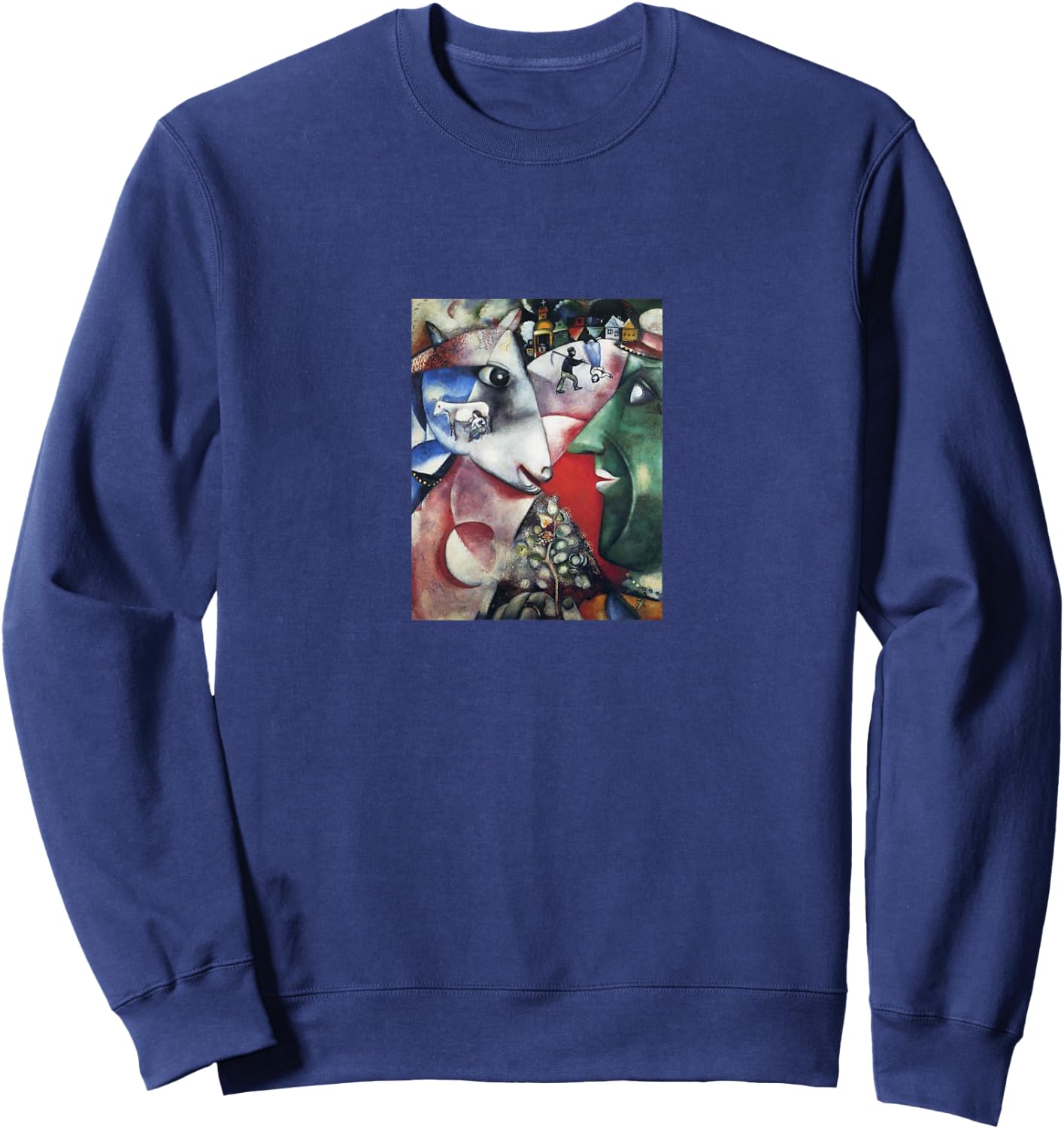 Me and the Village Marc Chagall | Horses Sweatshirt - Sweatshirt | Navy