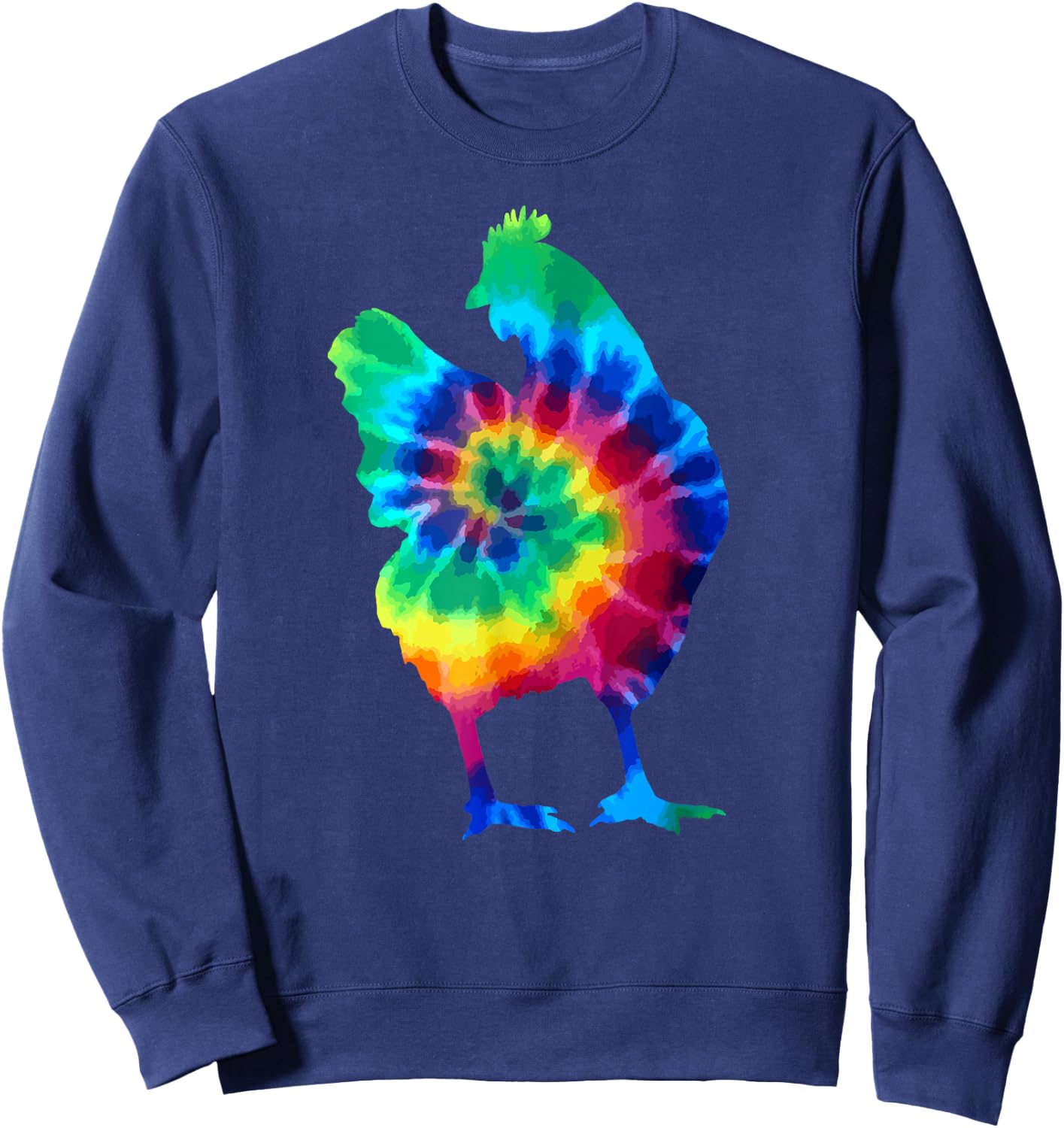 Chicken Tie Dye Vintage Hippie Chickens Sweatshirt - Sweatshirt | Navy
