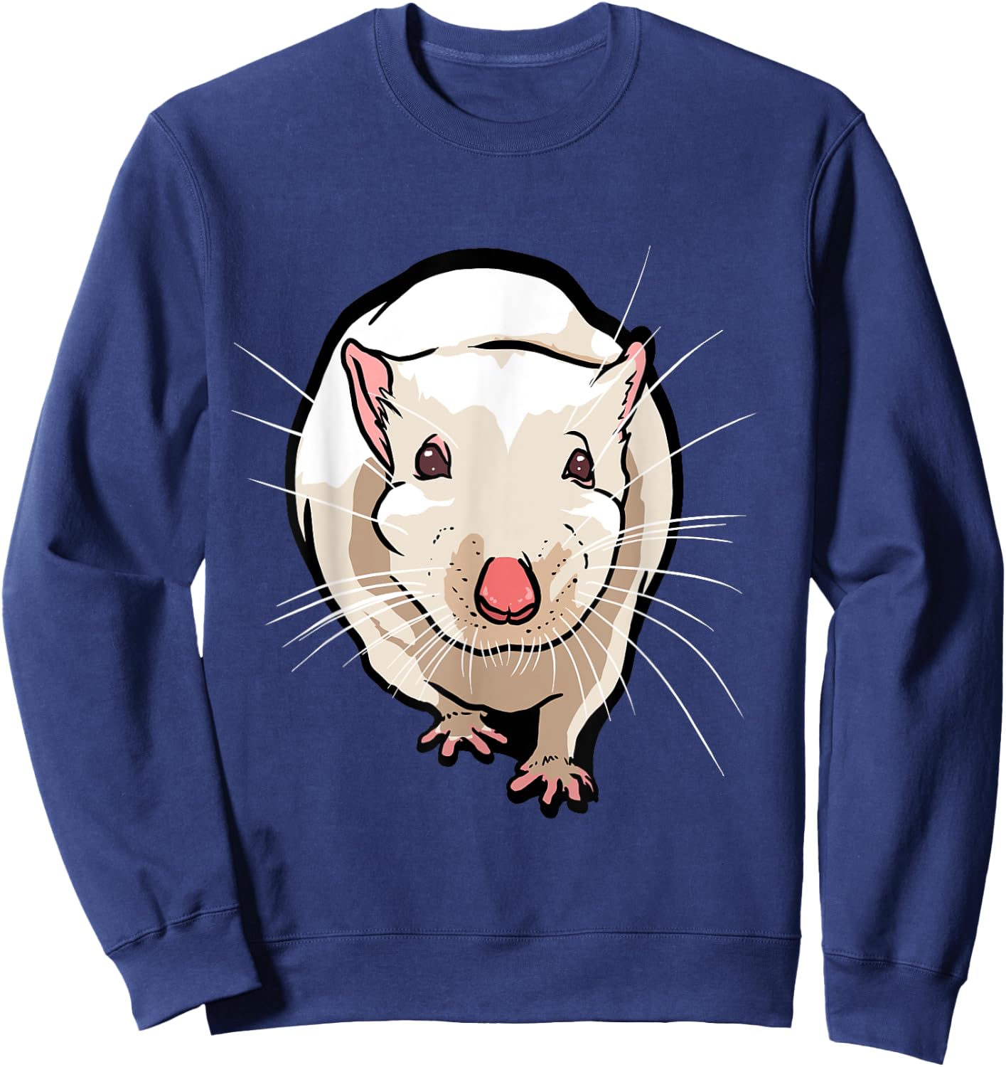 Funny Rat Face for Rats, Mouse & Rodent Lovers Sweatshirt - Sweatshirt | Navy