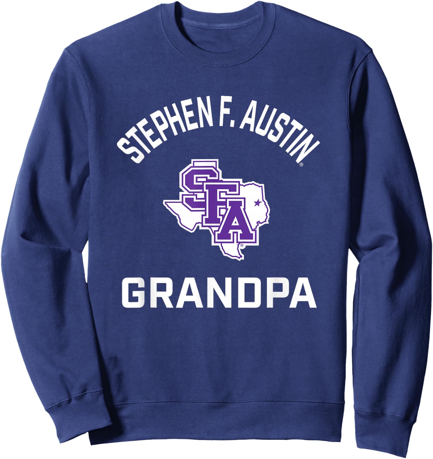 Stephen F. Austin State Lumberjacks Arched Grandpa Sweatshirt - Sweatshirt | Navy