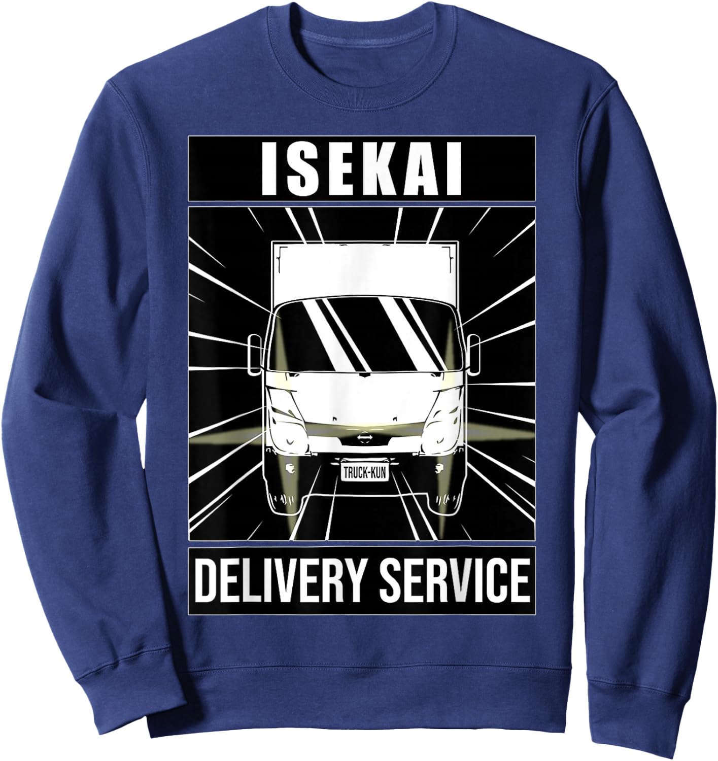 Truck-Kun ISEKAI Delivery Service! Japanese Kanji Sweatshirt - Sweatshirt | Navy