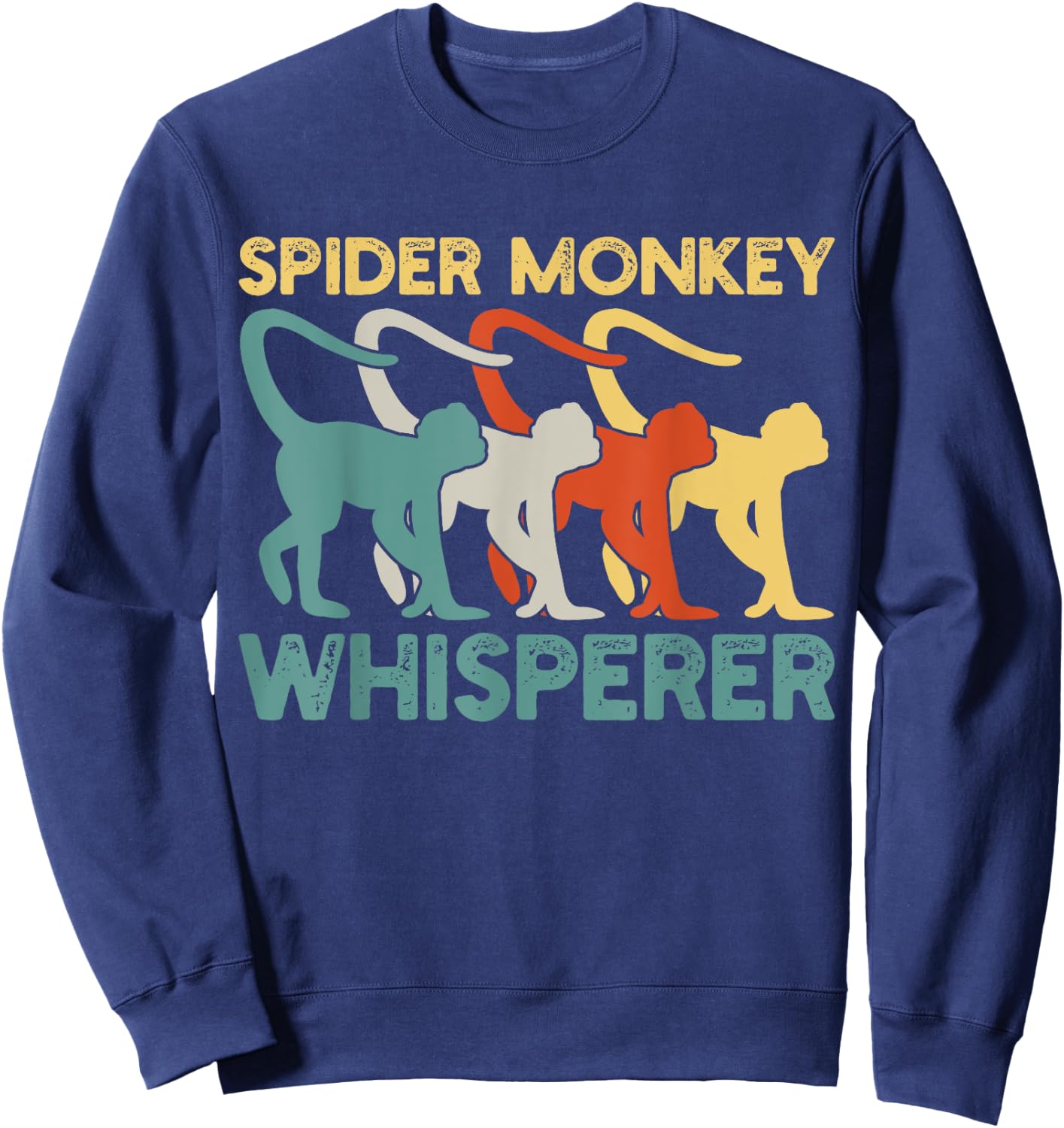 Spider Monkey Retro Vintage Sweatshirt - Sweatshirt | Navy