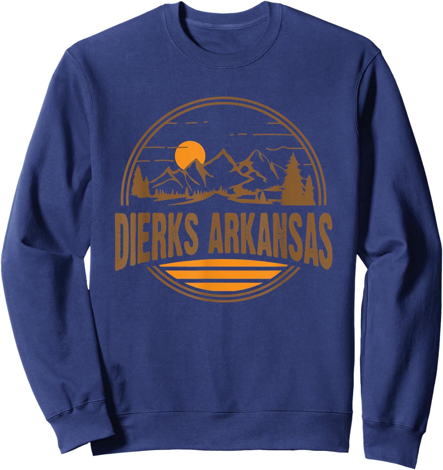 Vintage Dierks, Arkansas Mountain Hiking Souvenir Print Sweatshirt - Sweatshirt | Navy