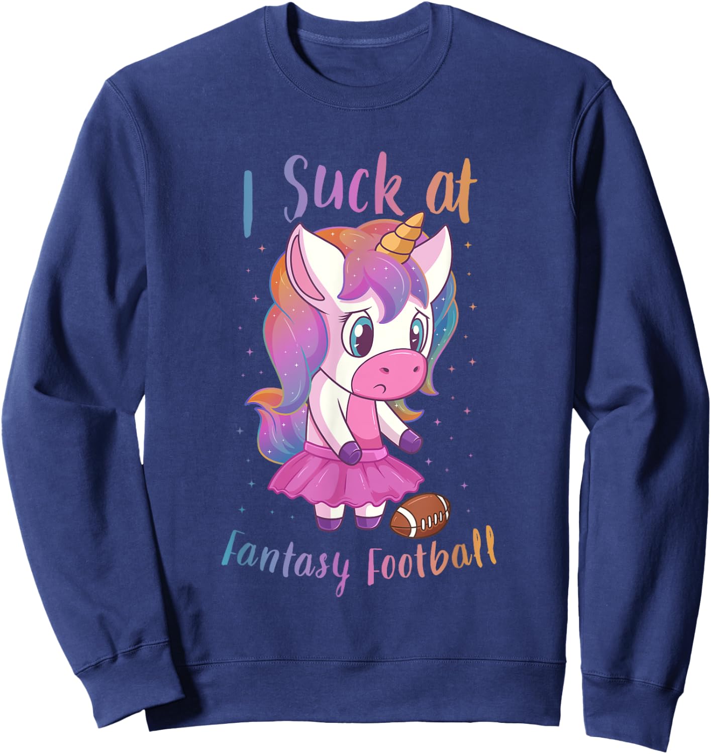 I Suck At Fantasy Football Loser Booby Prize Sweatshirt - Sweatshirt | Navy