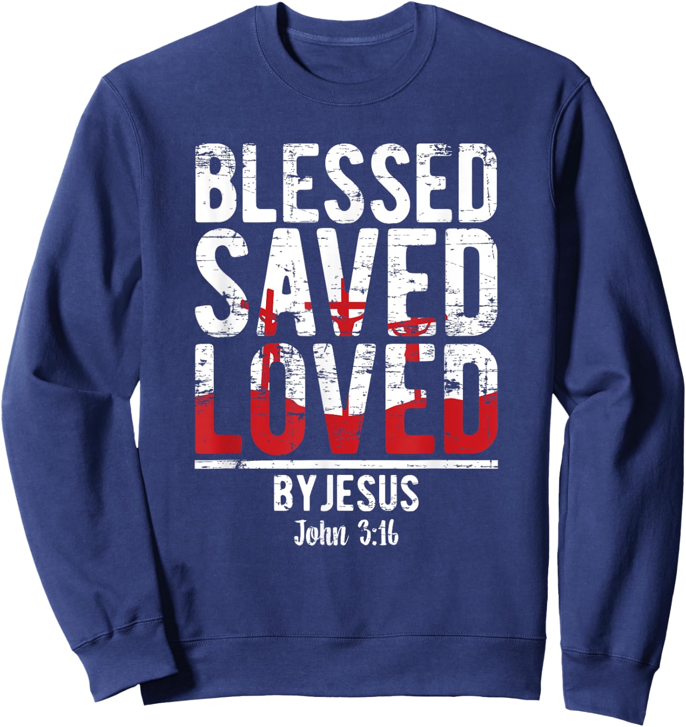 Christian Prayer Bible Verse Christianity Faith Prayer Sweatshirt - Sweatshirt | Navy