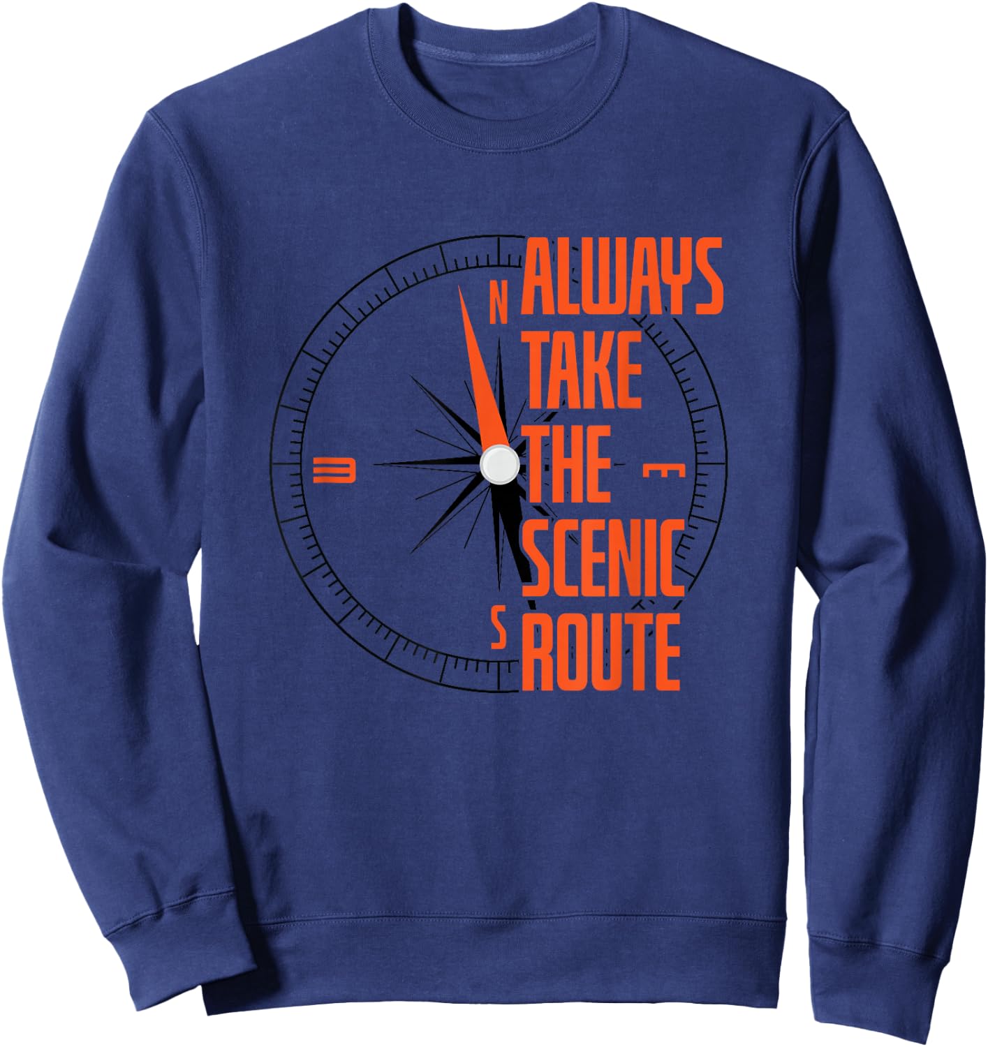 Always Take The Scenic Route Hiking Sweatshirt - Sweatshirt | Navy