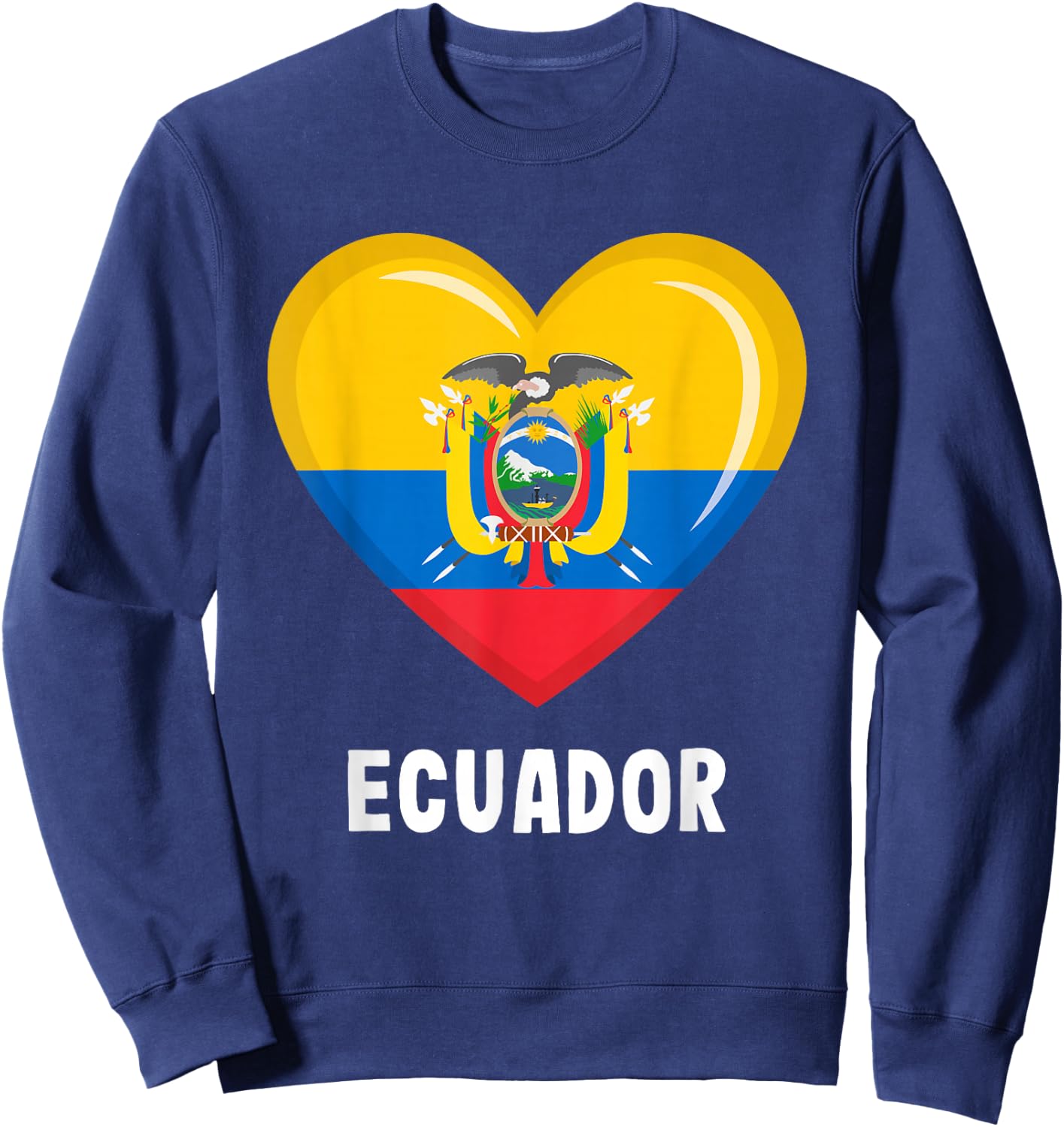Ecuador Flag Jersey | Ecuadorian Sweatshirt - Sweatshirt | Navy