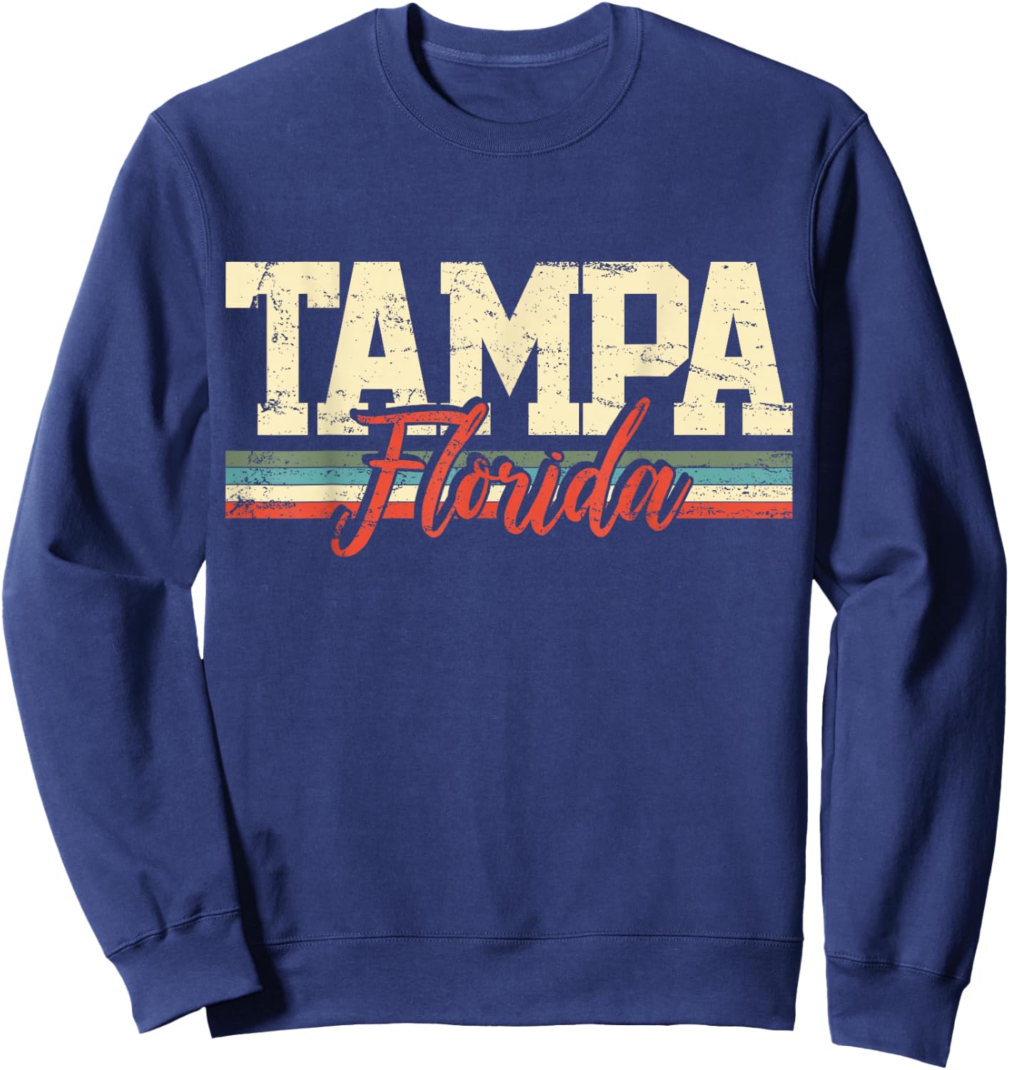 Tampa Florida Vintage Gift Sweatshirt - Sweatshirt | Navy