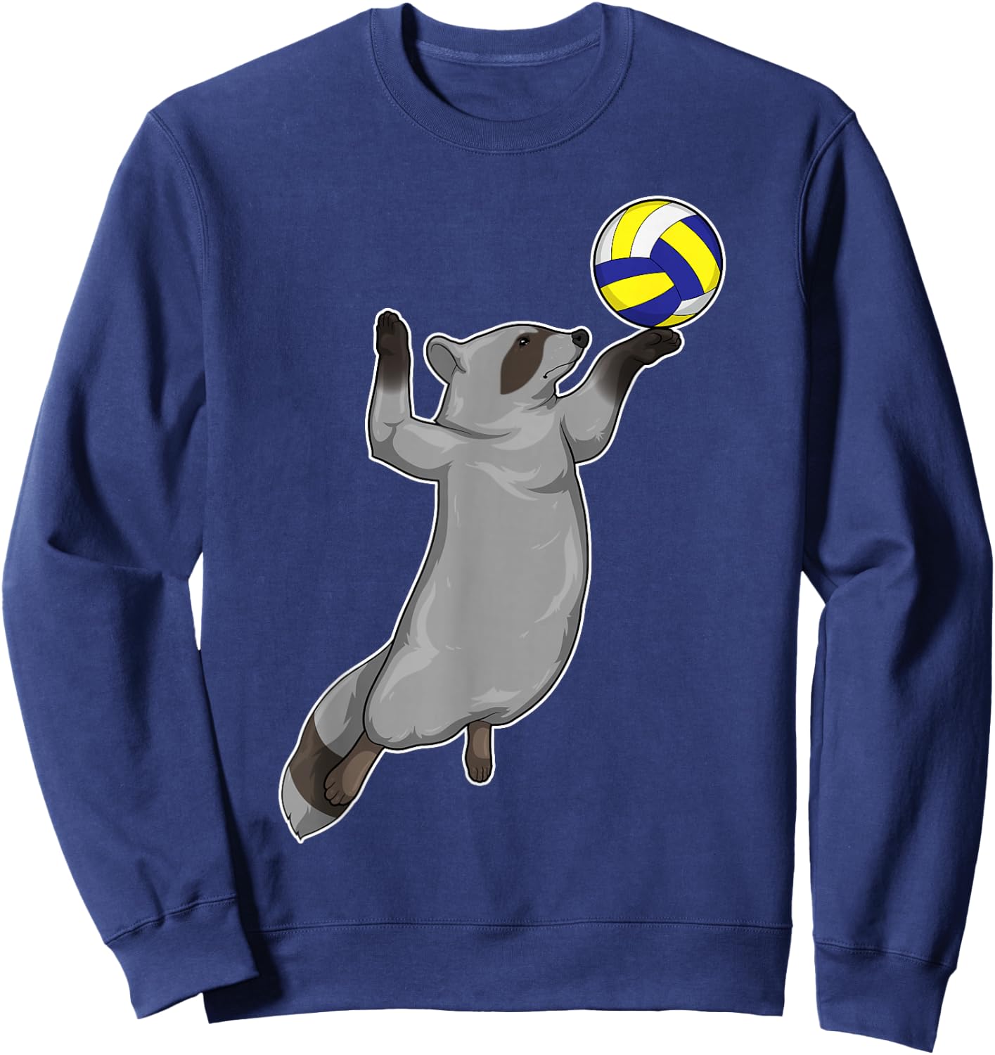 Raccoon Volleyball player Volleyball Sports Sweatshirt - Sweatshirt | Navy