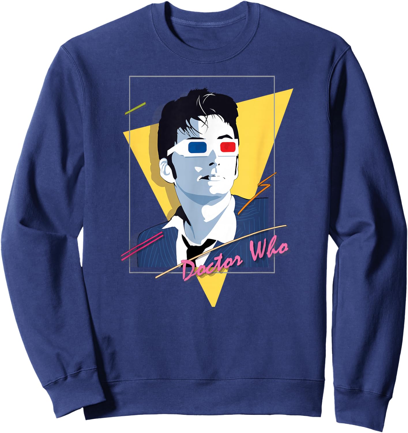 80s Tenant Retro Time Traveler Sci-Fi Fan Sweatshirt - Sweatshirt | Navy