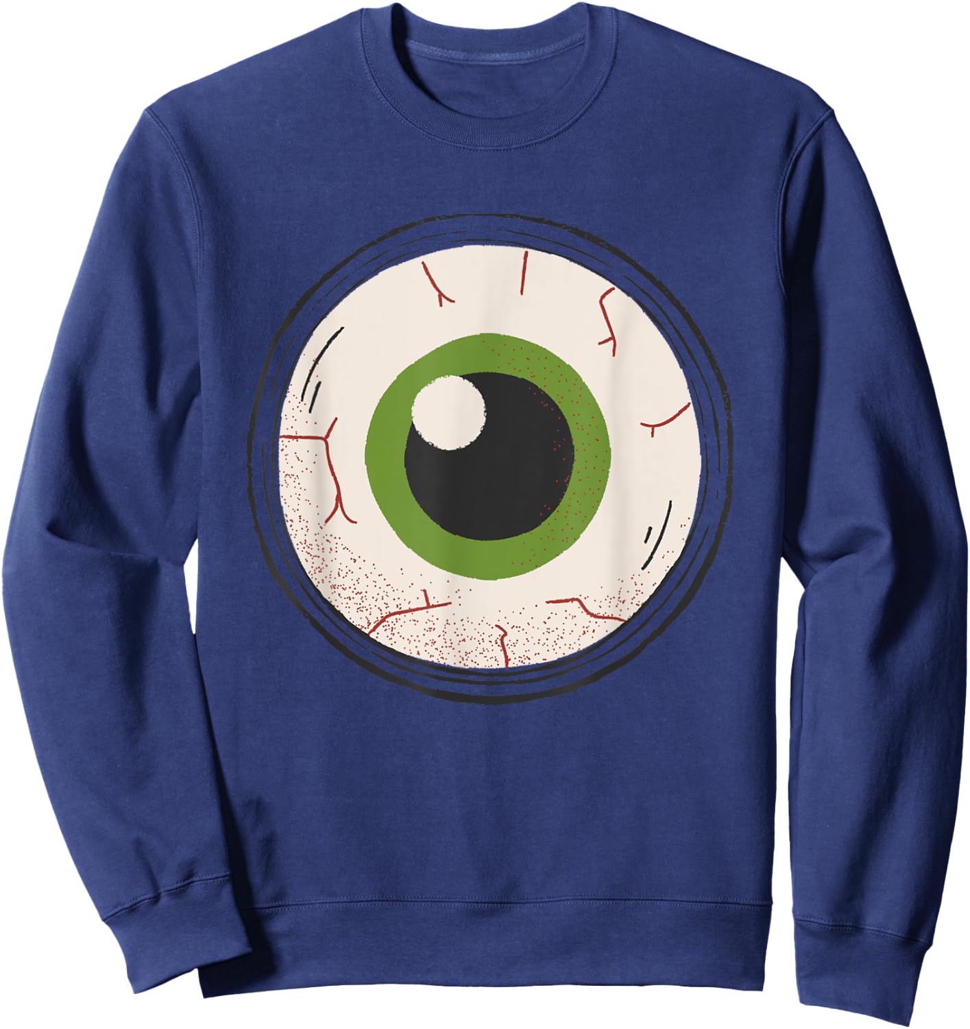 Monster Eyeball Funny Halloween Sweatshirt - Sweatshirt | Navy