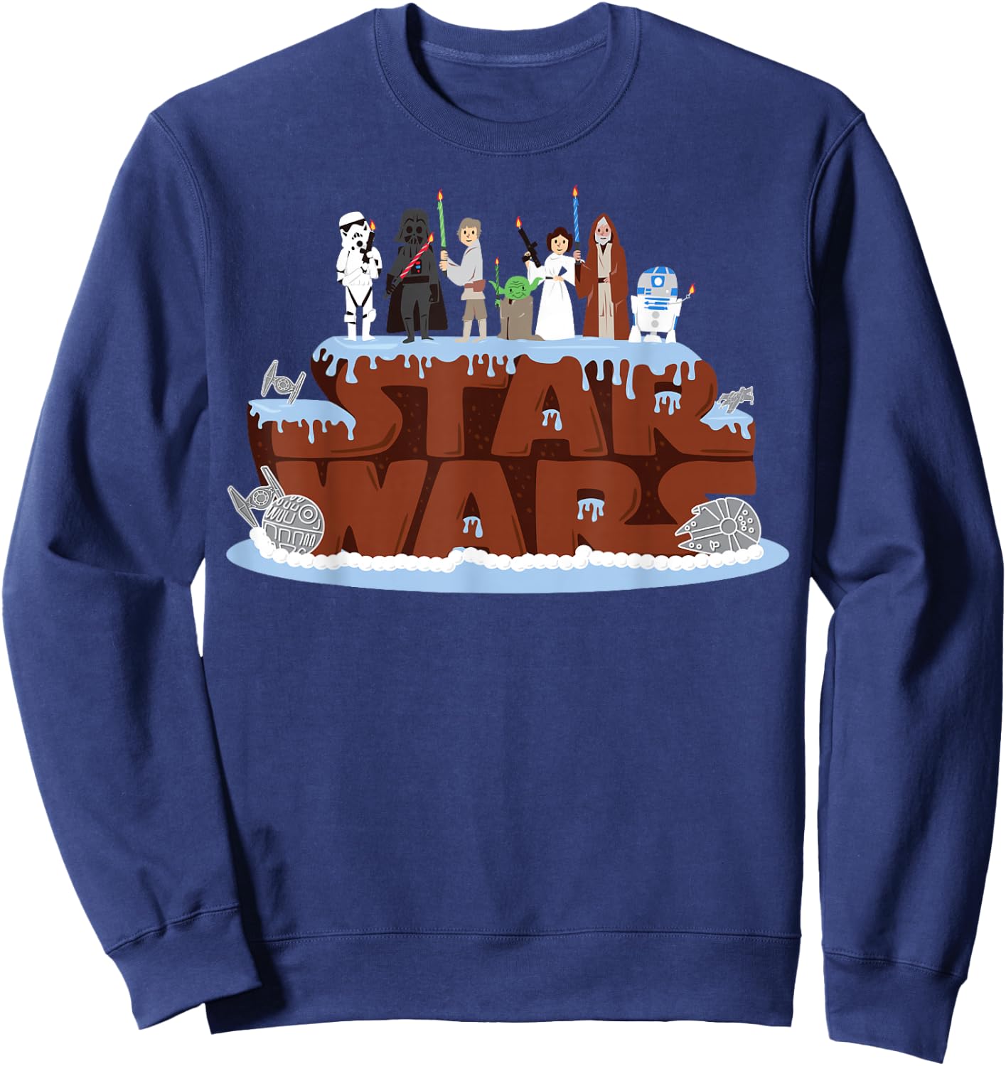 Star Wars Character Birthday Cake Sweatshirt - Sweatshirt | Navy