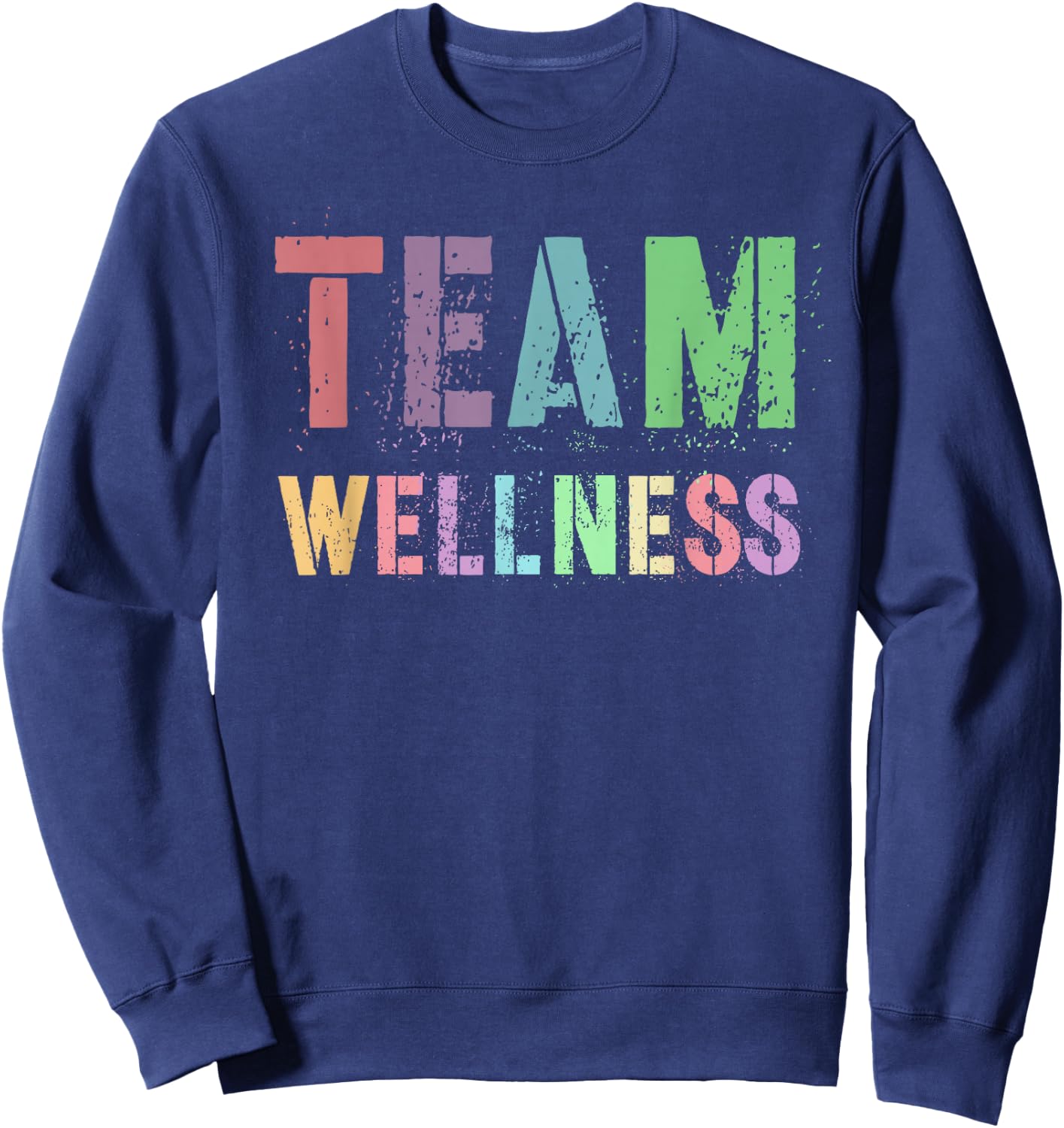 Vintage TEAM WELLNESS Health Trainer Life Nurse Team My Yoga Sweatshirt - Sweatshirt | Navy