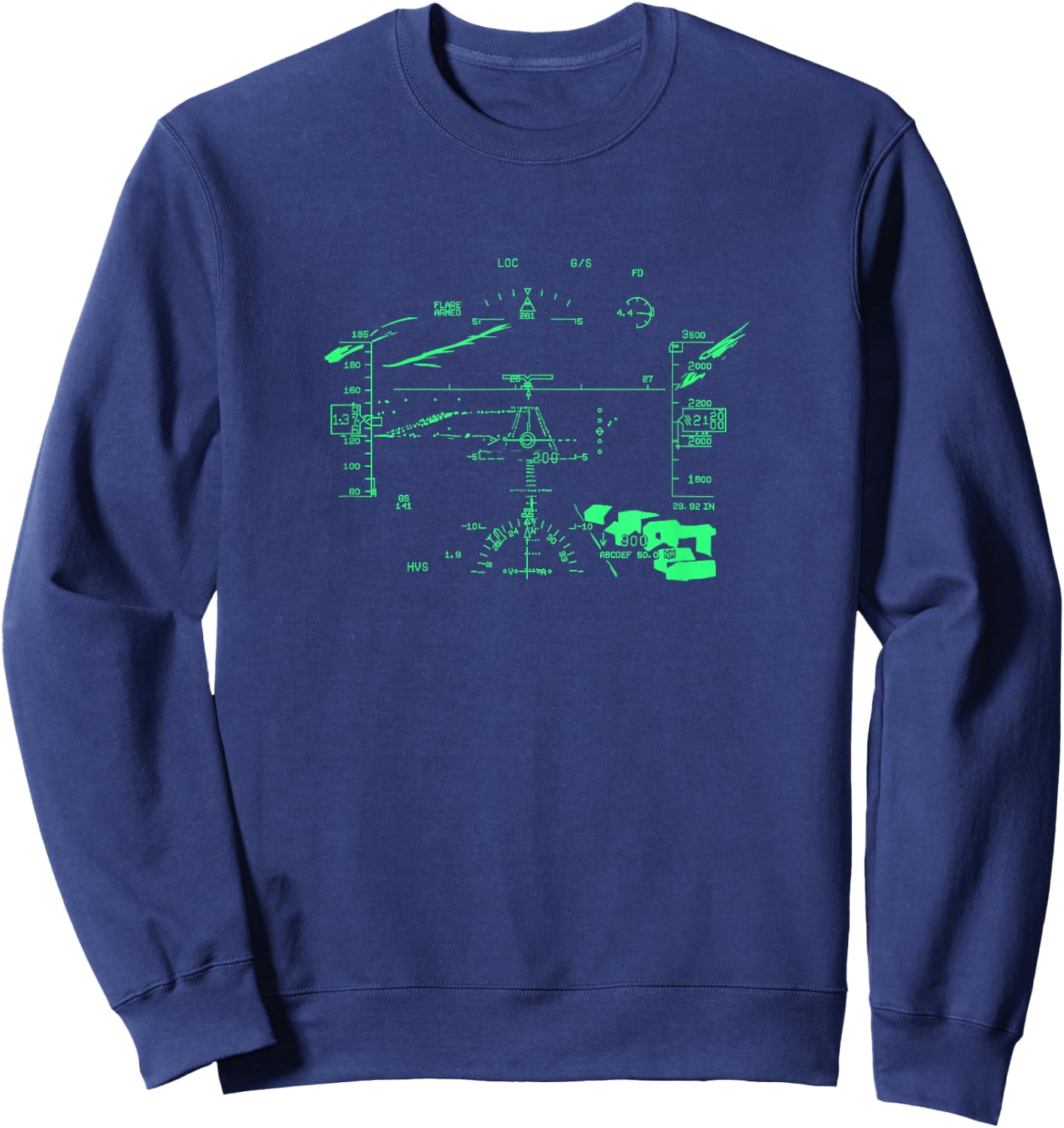 Aviation Hud Gift an Airplane Pilot Sweatshirt - Sweatshirt | Navy