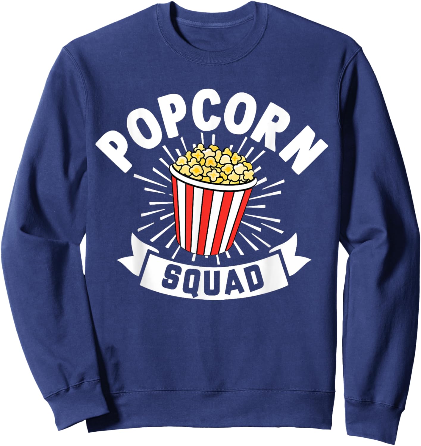 Popcorn Squad Funny Matching For Girls Cinema Movie Night Sweatshirt - Sweatshirt | Navy