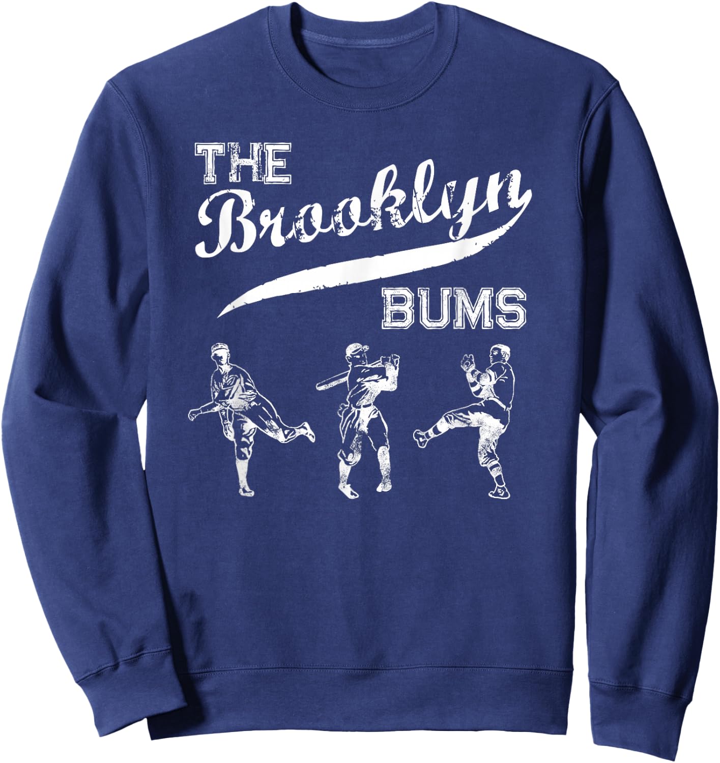 Classic Brooklyn Bums New York Baseball Fan Retro Vintage Sweatshirt - Sweatshirt | Navy