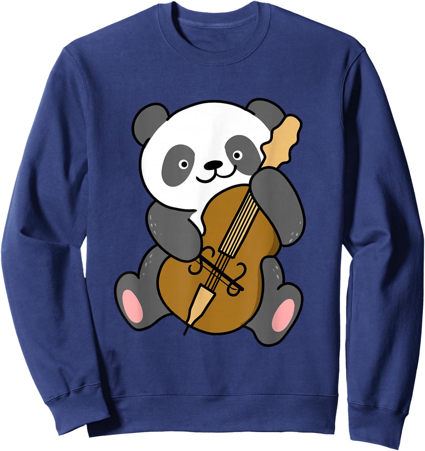 Panda Playing Cello Sweatshirt - Sweatshirt | Navy