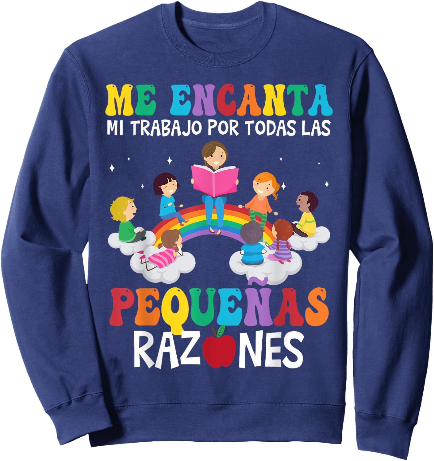 Spanish Teacher Bilingual Teacher Maestra Maestras Sweatshirt - Sweatshirt | Navy