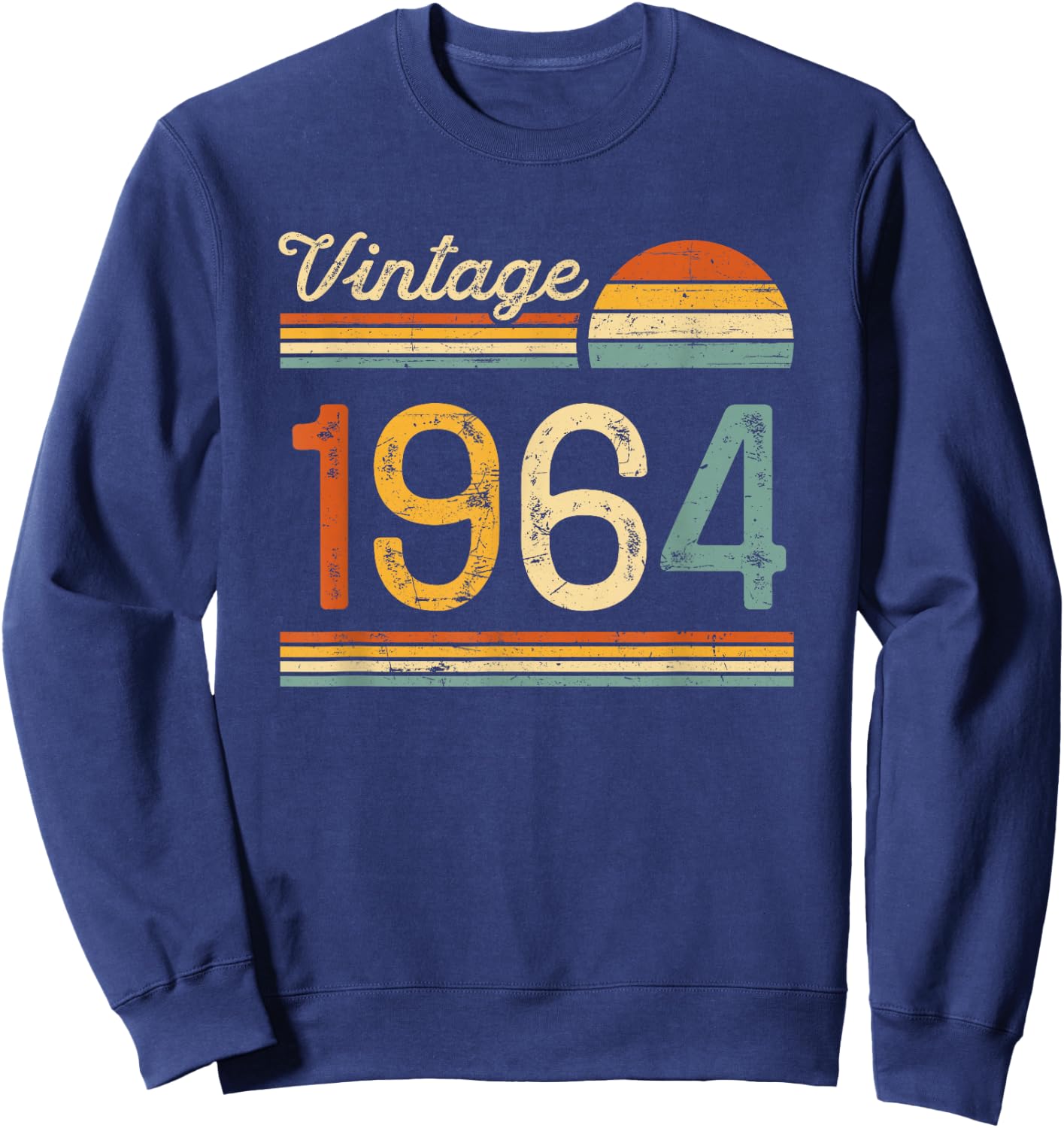 Vintage Born in 1964 - 61st Birthday 61 years old Men Women Sweatshirt - Sweatshirt | Navy