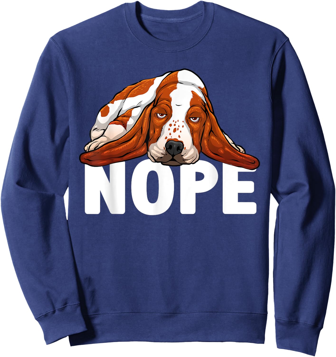 Funny Basset Hound Design Women Basset Hound Lover Sweatshirt - Sweatshirt | Navy