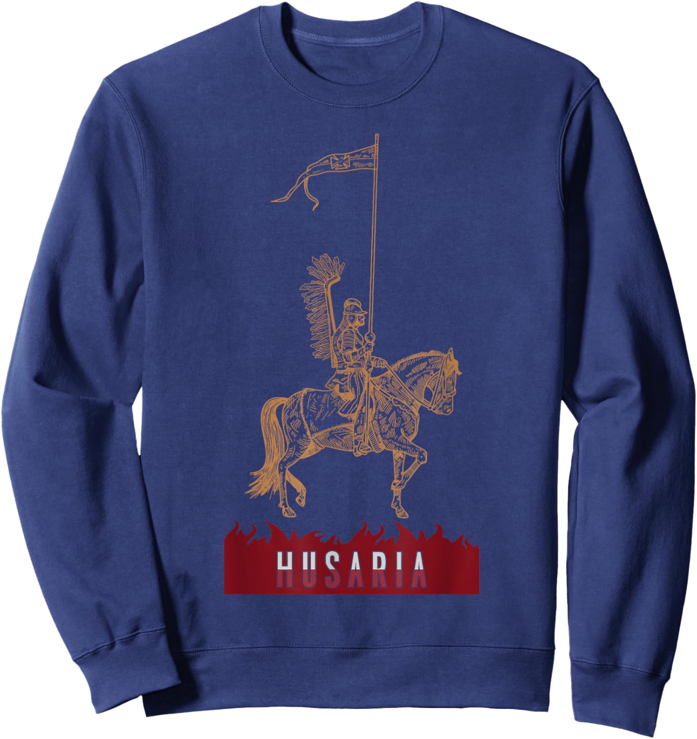 Poland husaria Polish winged hussars military Polska Krakow Sweatshirt - Sweatshirt | Navy