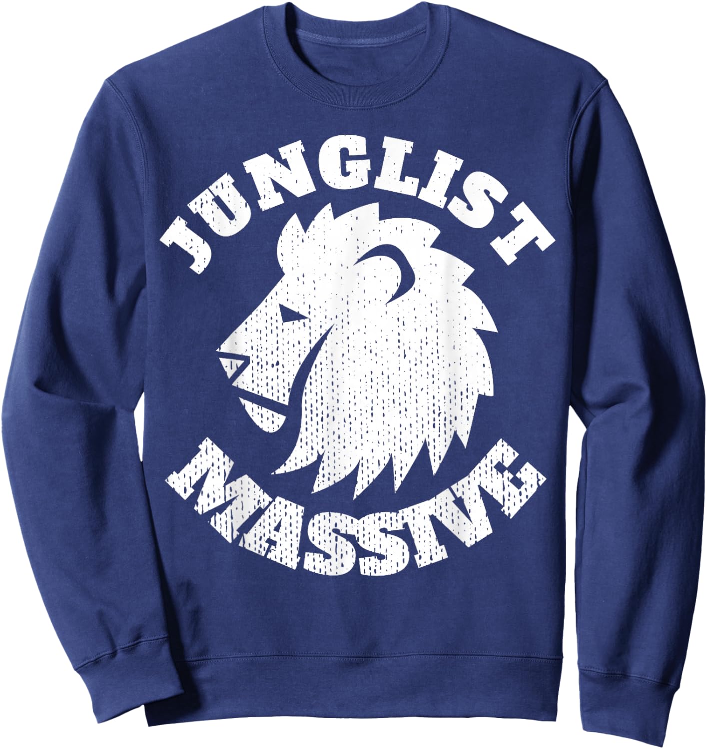 Junglist Music DnB EDM Drum N Bass Lion Sweatshirt - Sweatshirt | Navy