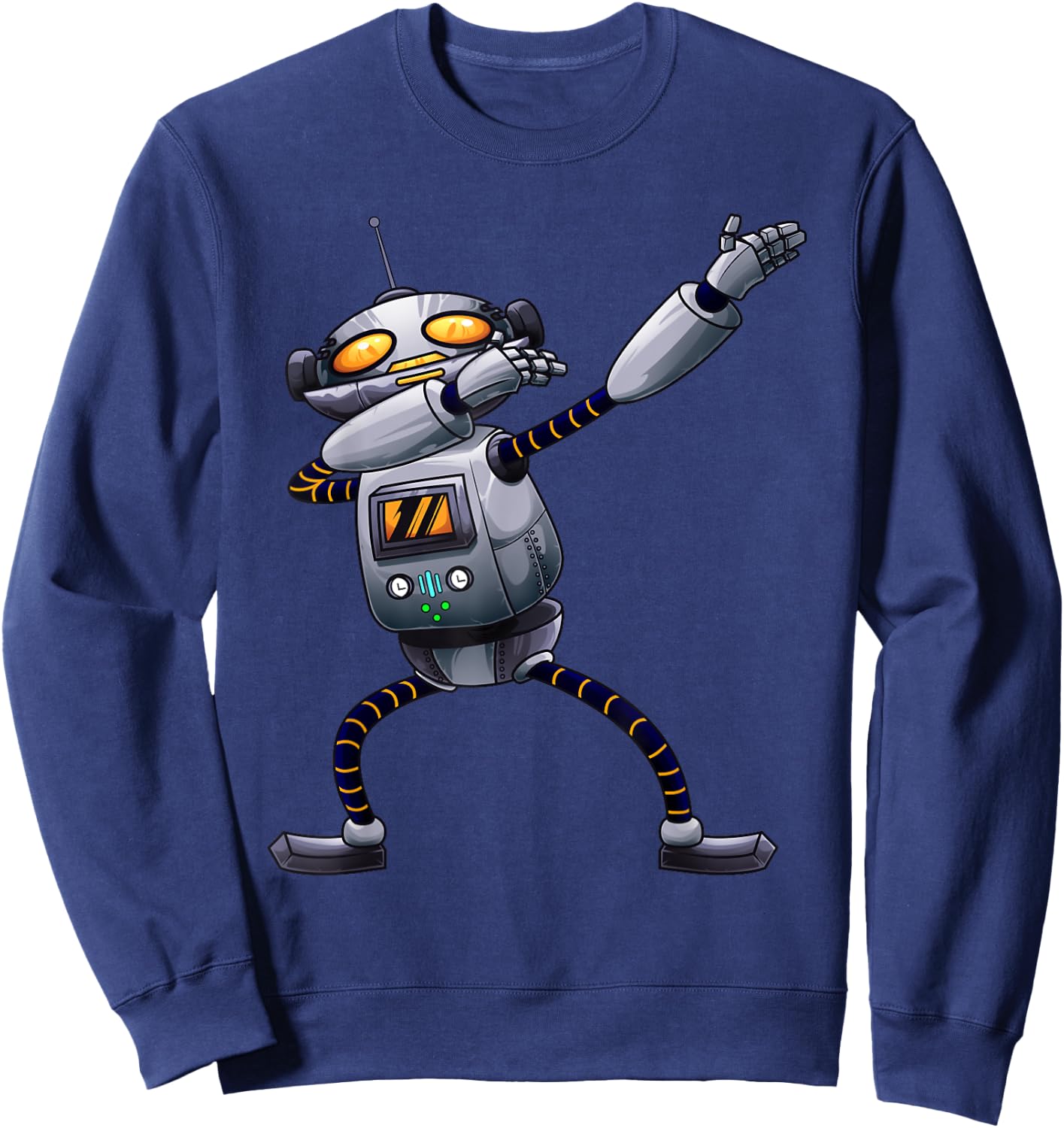 Cool Love Dancing Dabber Mechanisms Men Designs Funny Dabbing Robot | Cute Dab Dance Move Trend Machine Gift Sweatshirt - Sweatshirt | Navy