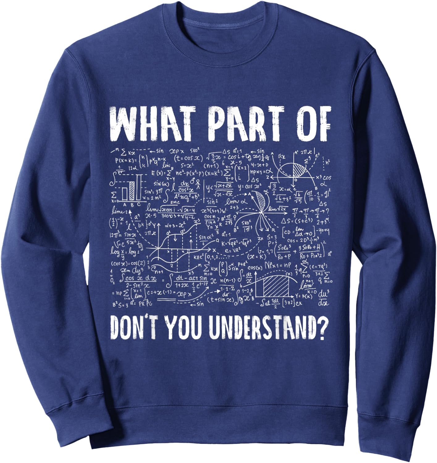 Mathematics Math Geek University Teacher Ironic Joke Small Sweatshirt - Sweatshirt | Navy