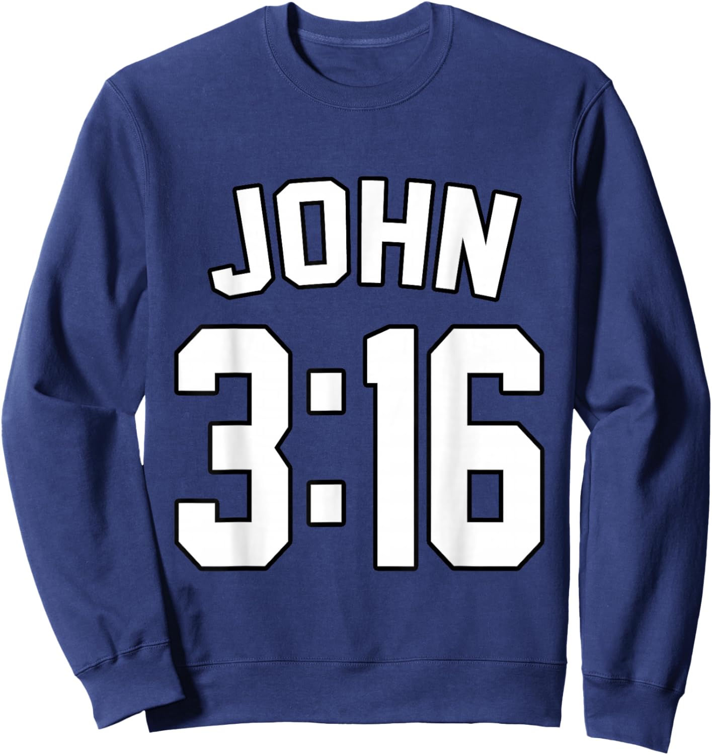 John 3:16 Sports Jersey Christian Faith Motivation Apparel Sweatshirt - Sweatshirt | Navy
