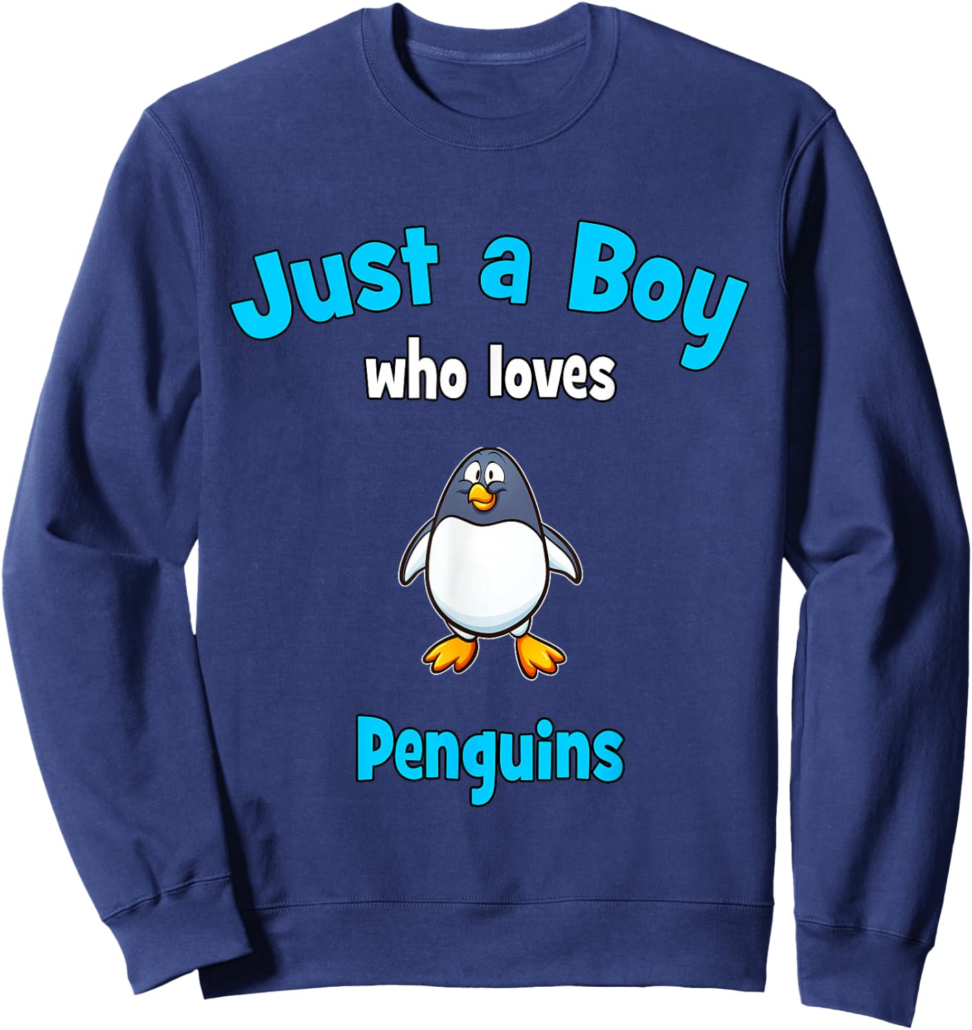 Penguin Shirt for Boys | Children's Penguin Sweatshirt - Sweatshirt | Navy