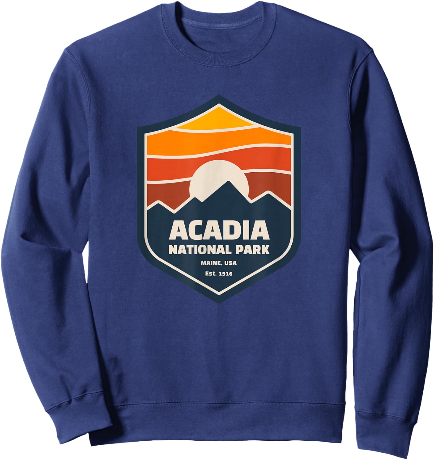 Family Vacation Gift - Retro Acadia National Park Sweatshirt - Sweatshirt | Navy