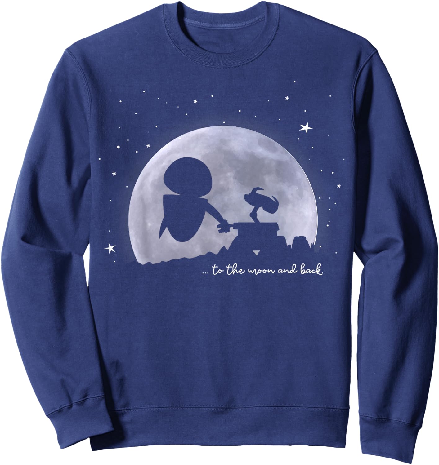 Disney Pixar Wall-E & Eve To The Moon And Back Sweatshirt - Sweatshirt | Navy