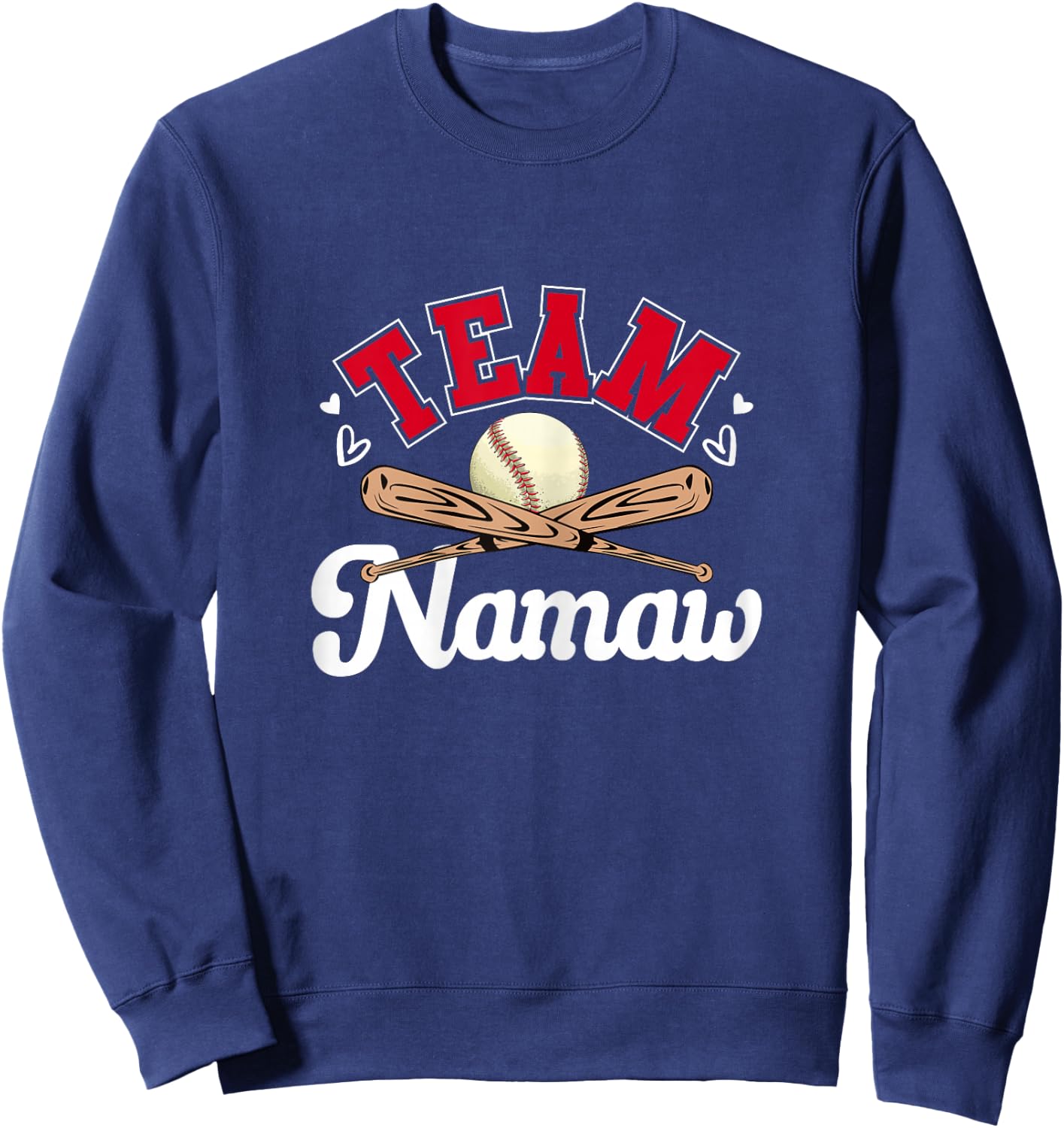 Team Namaw Cute Mothers Day Baseball Softball Sport Mom Ball Sweatshirt - Sweatshirt | Navy