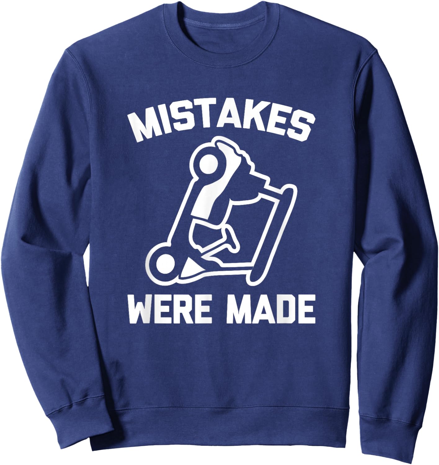 Golf Shirt: Mistakes Were Made (Golf Cart) Funny Golfing Sweatshirt - Sweatshirt | Navy