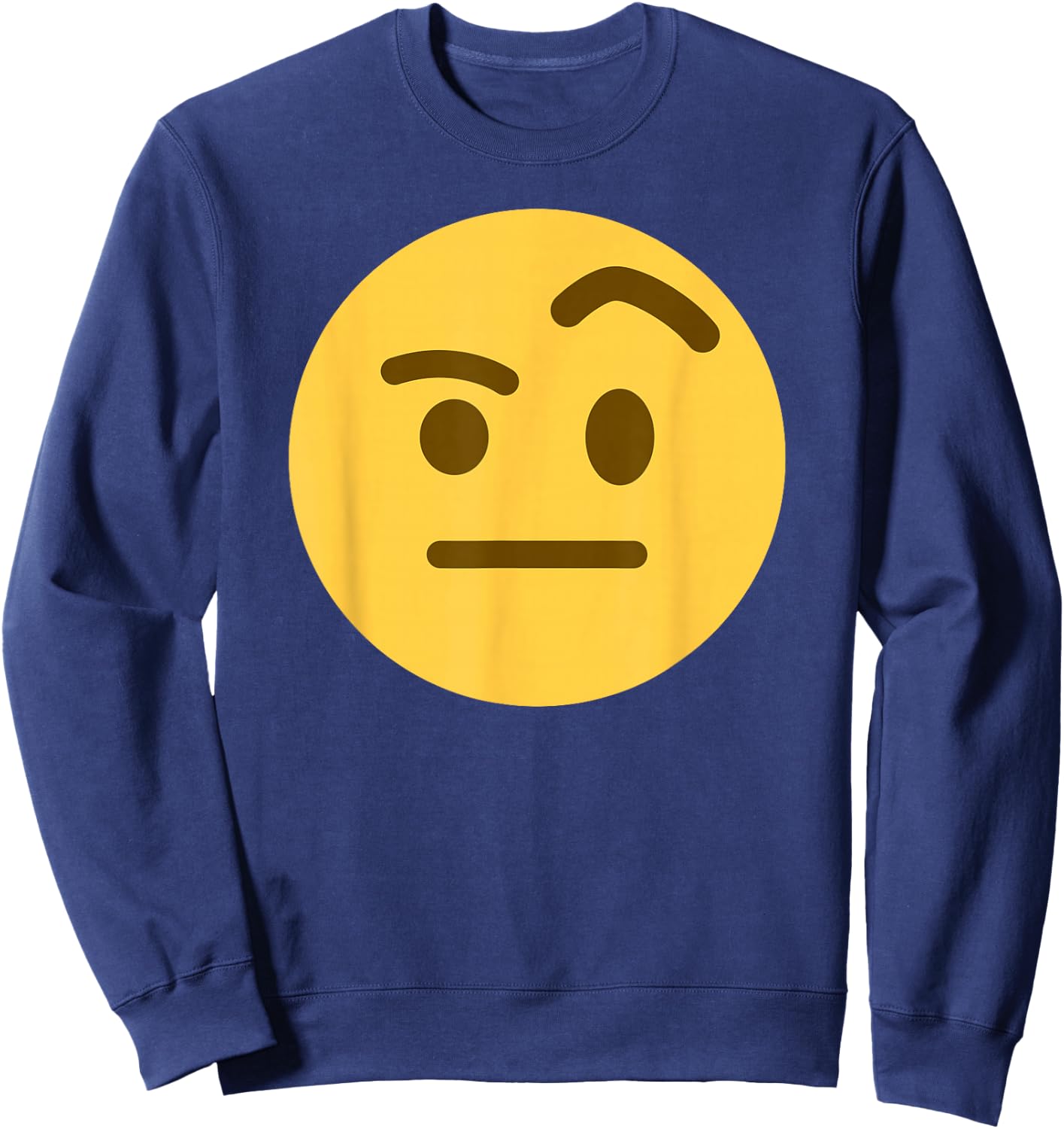 Face with Raised Eyebrow Sweatshirt - Sweatshirt | Navy