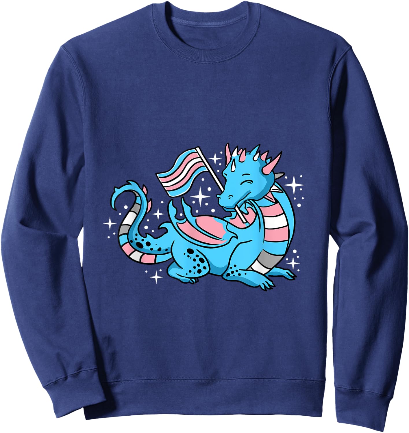 Trans Pride Dragon Sweatshirt - Sweatshirt | Navy