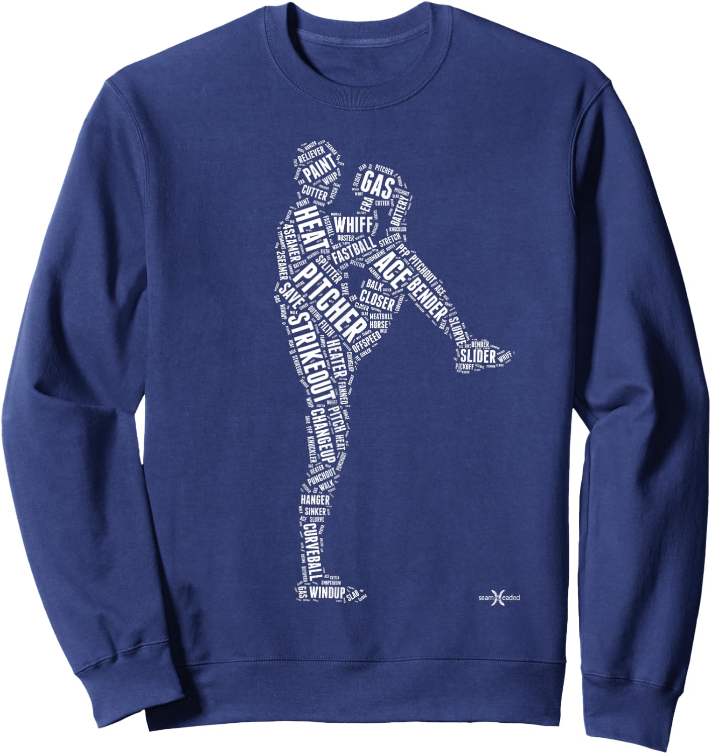 Pitcher on The Mound | Baseball Lifestyle Sweatshirt - Sweatshirt | Navy