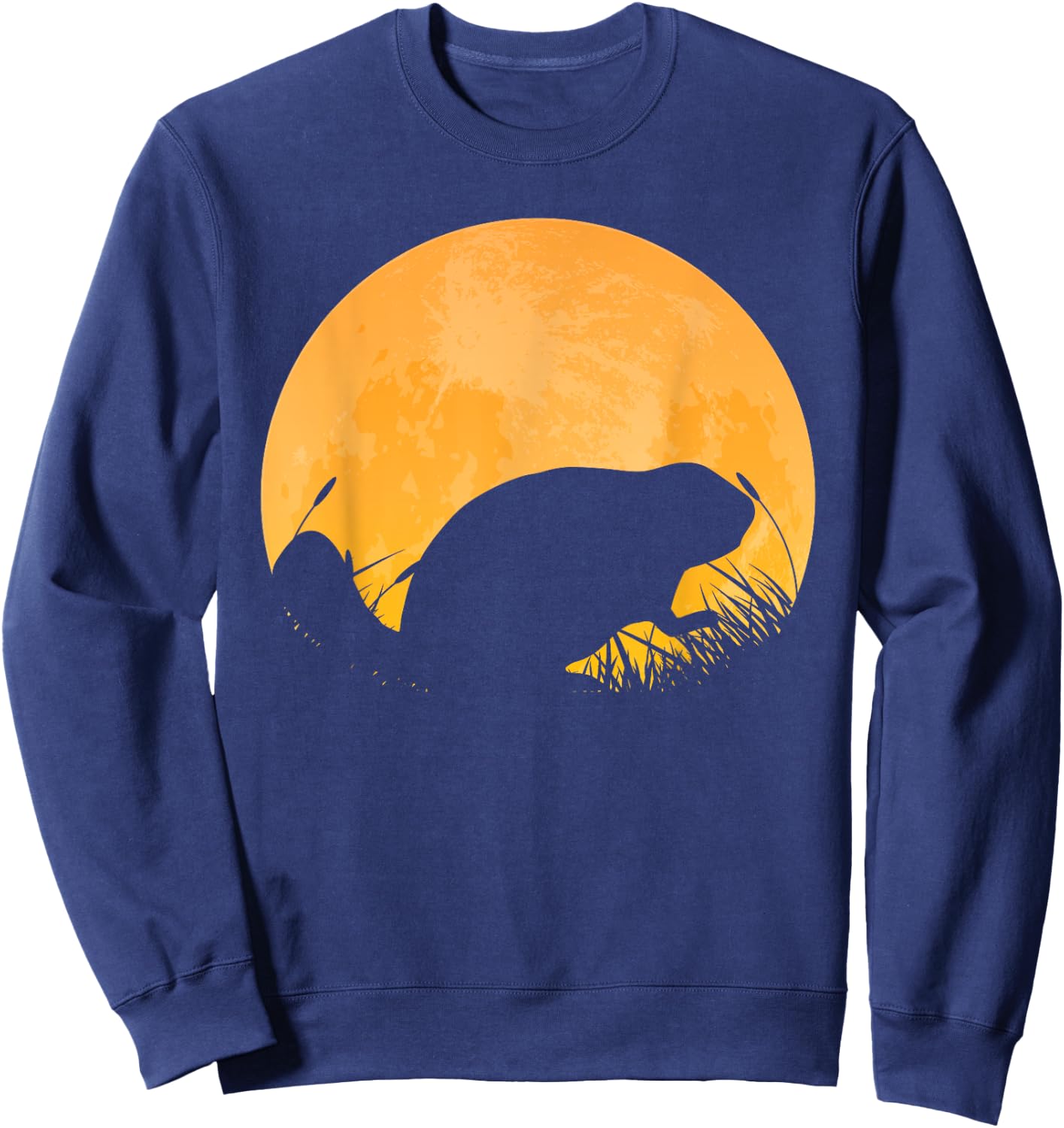 Beaver Easy Halloween Outfit Rodent Kit Moon Costume Gift Sweatshirt - Sweatshirt | Navy