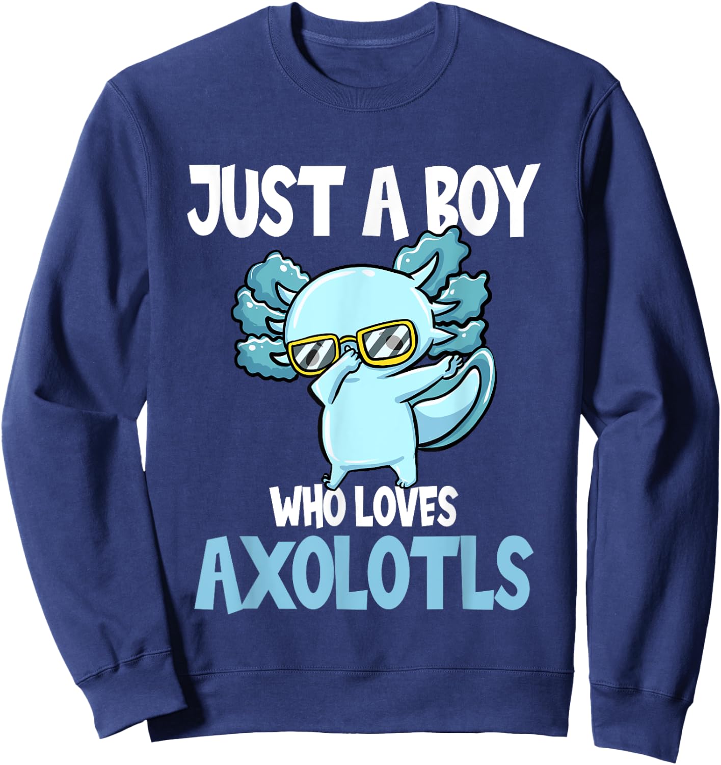 Mexican Walking Fish Just A Boy Who Loves Axolotls Sweatshirt - Sweatshirt | Navy