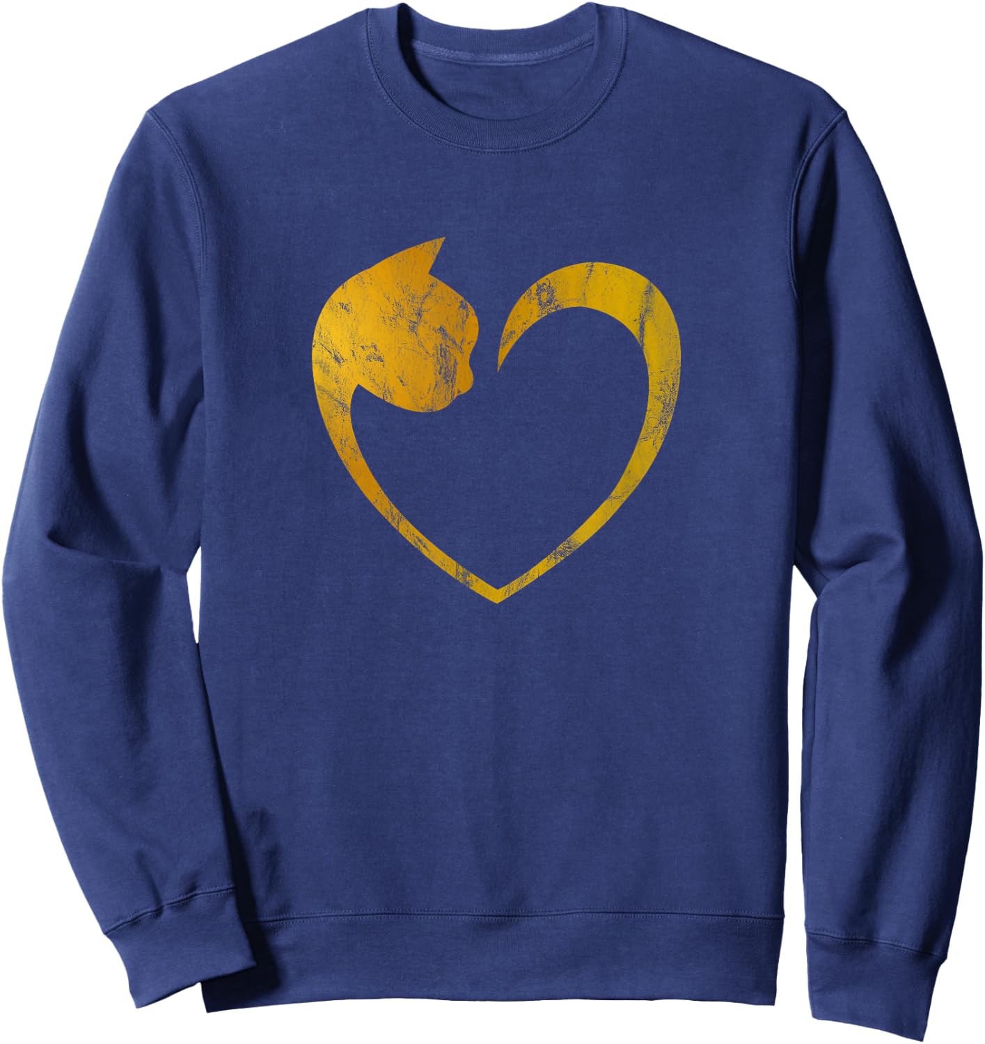I Love Cats Cat Heart Shaped Cat Lover Gift Sweatshirt - Sweatshirt | Navy