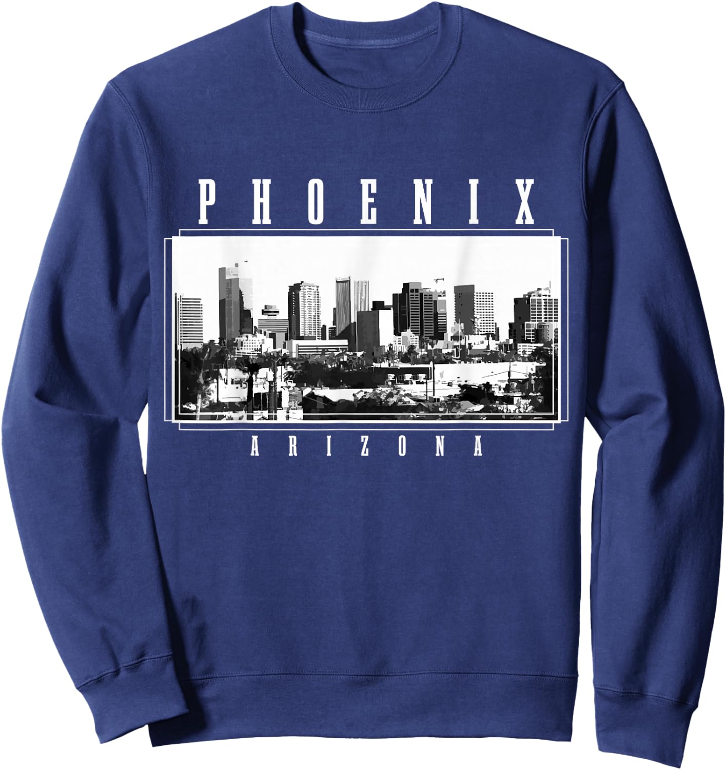 Phoenix Skyline Arizona Vintage USA America Souvenir Sweatshirt - Sweatshirt | Navy