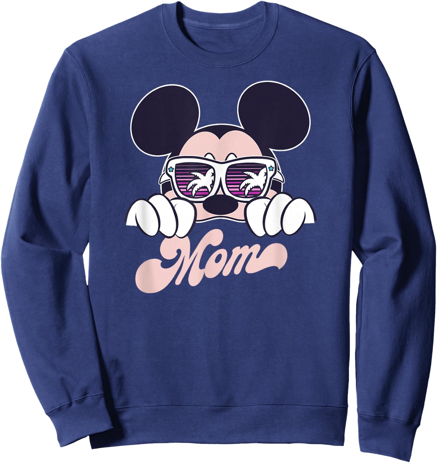 Disney Mickey And Friends Cool Mickey Summer Vibes Mom Logo Sweatshirt - Sweatshirt | Navy