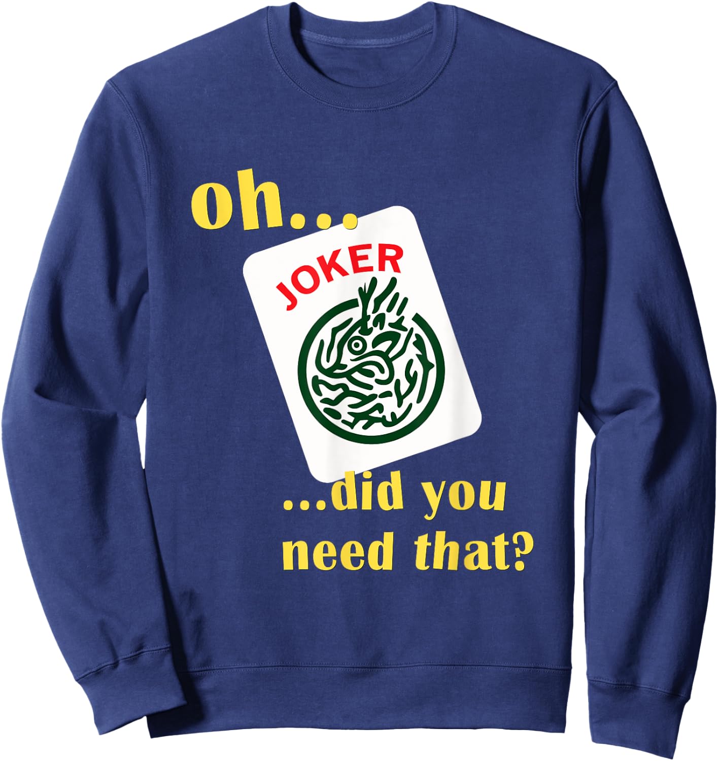 Mahjong Joker Designs Sweatshirt - Sweatshirt | Navy