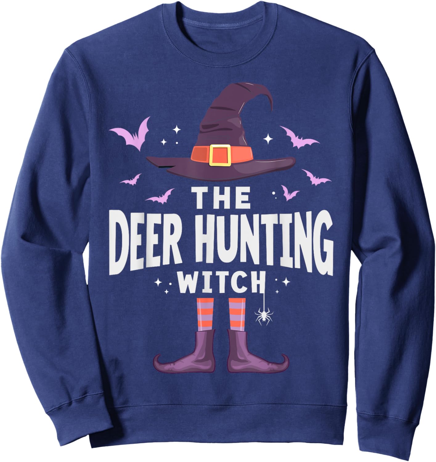 Deer Hunting Halloween Witch Matching Costume Sweatshirt - Sweatshirt | Navy
